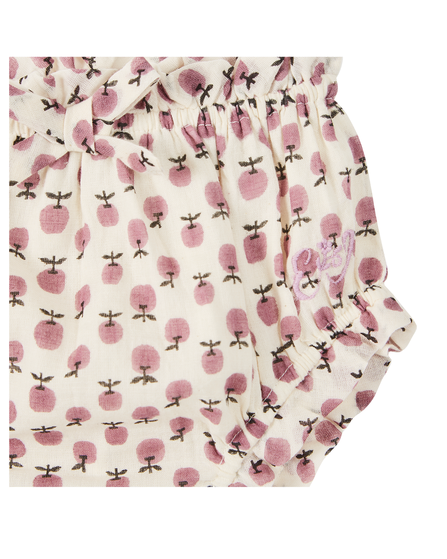 Bloomer coton écru granny violet
