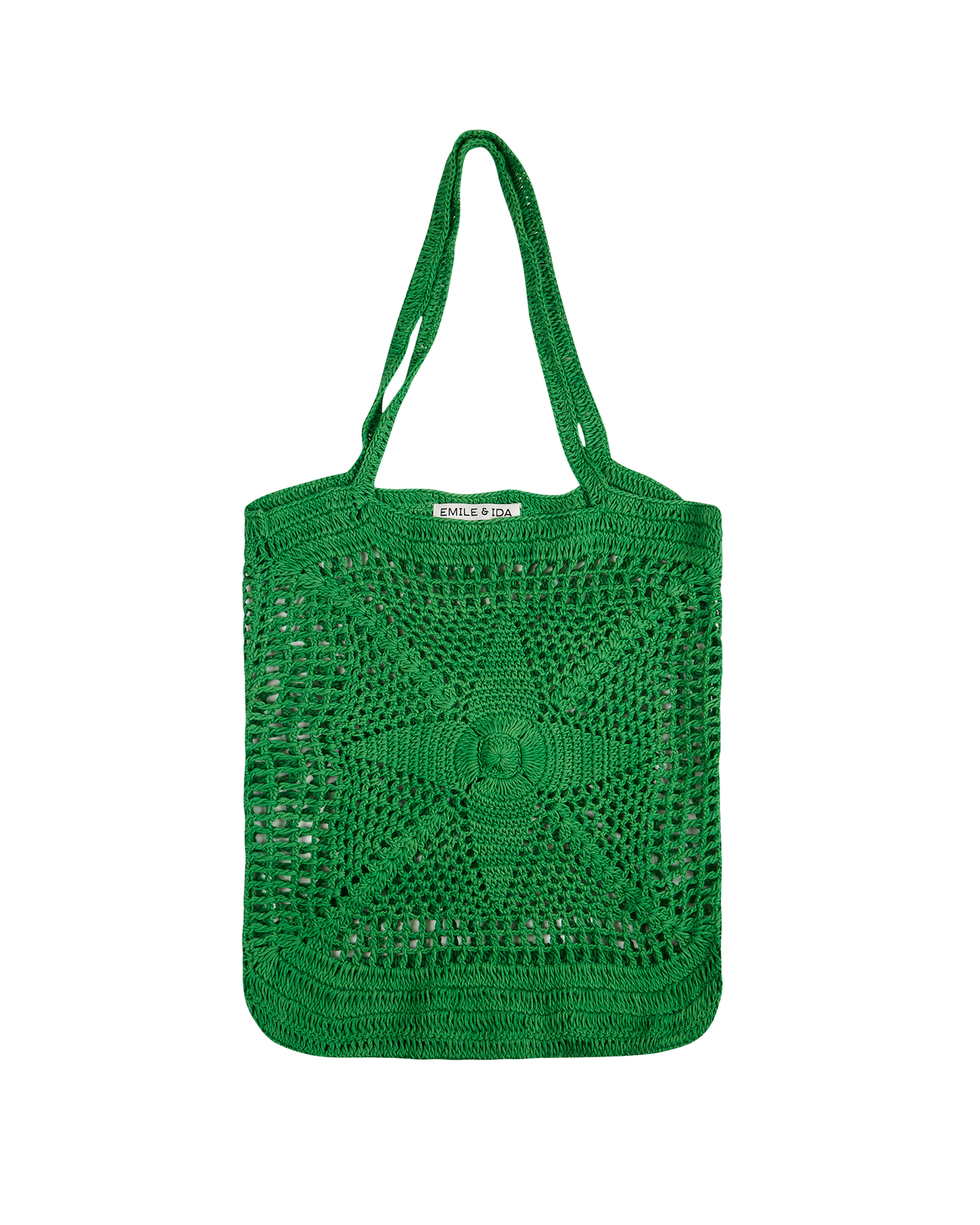 Sac filet en coton vert