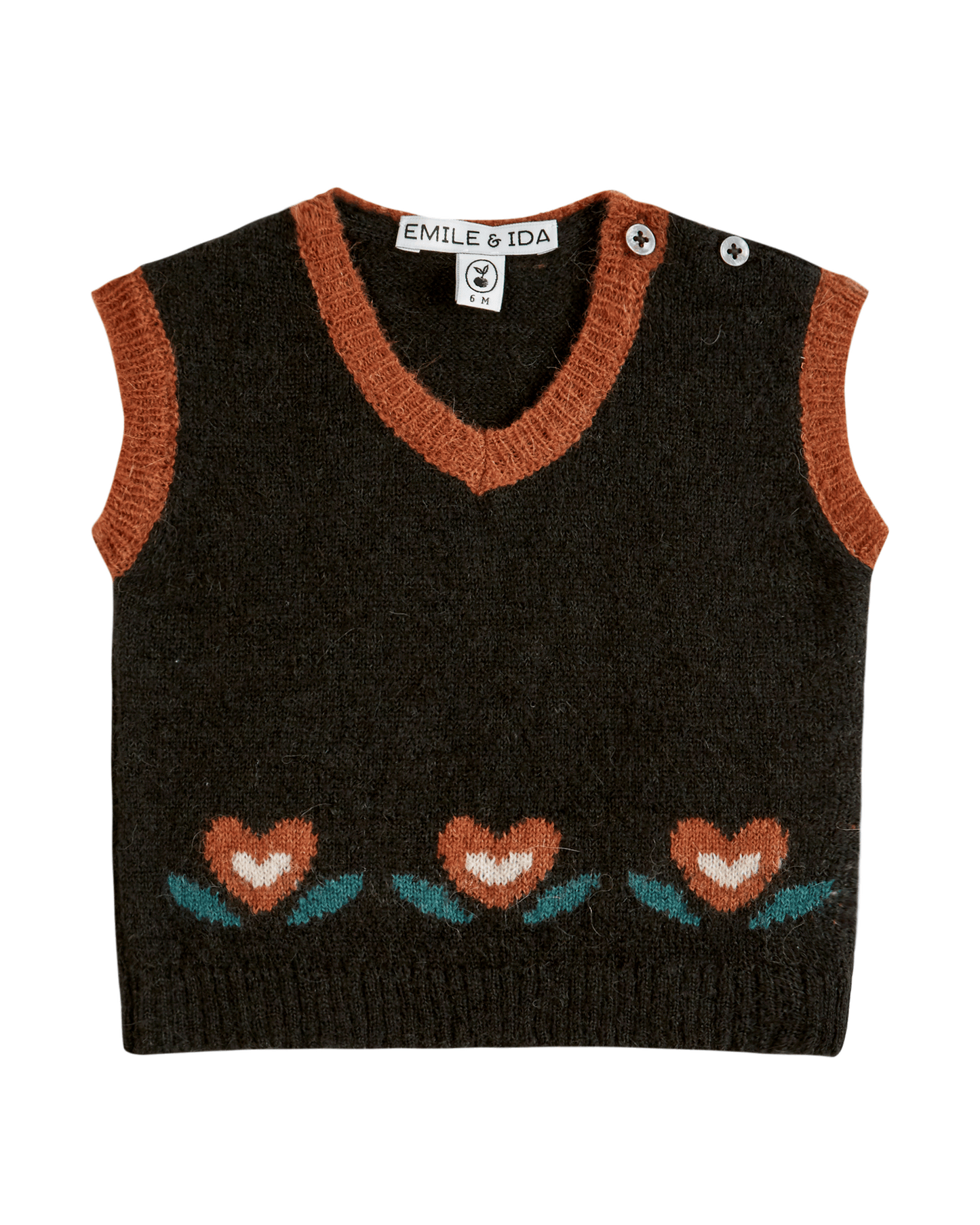 Pull sans manches tulipe bitume