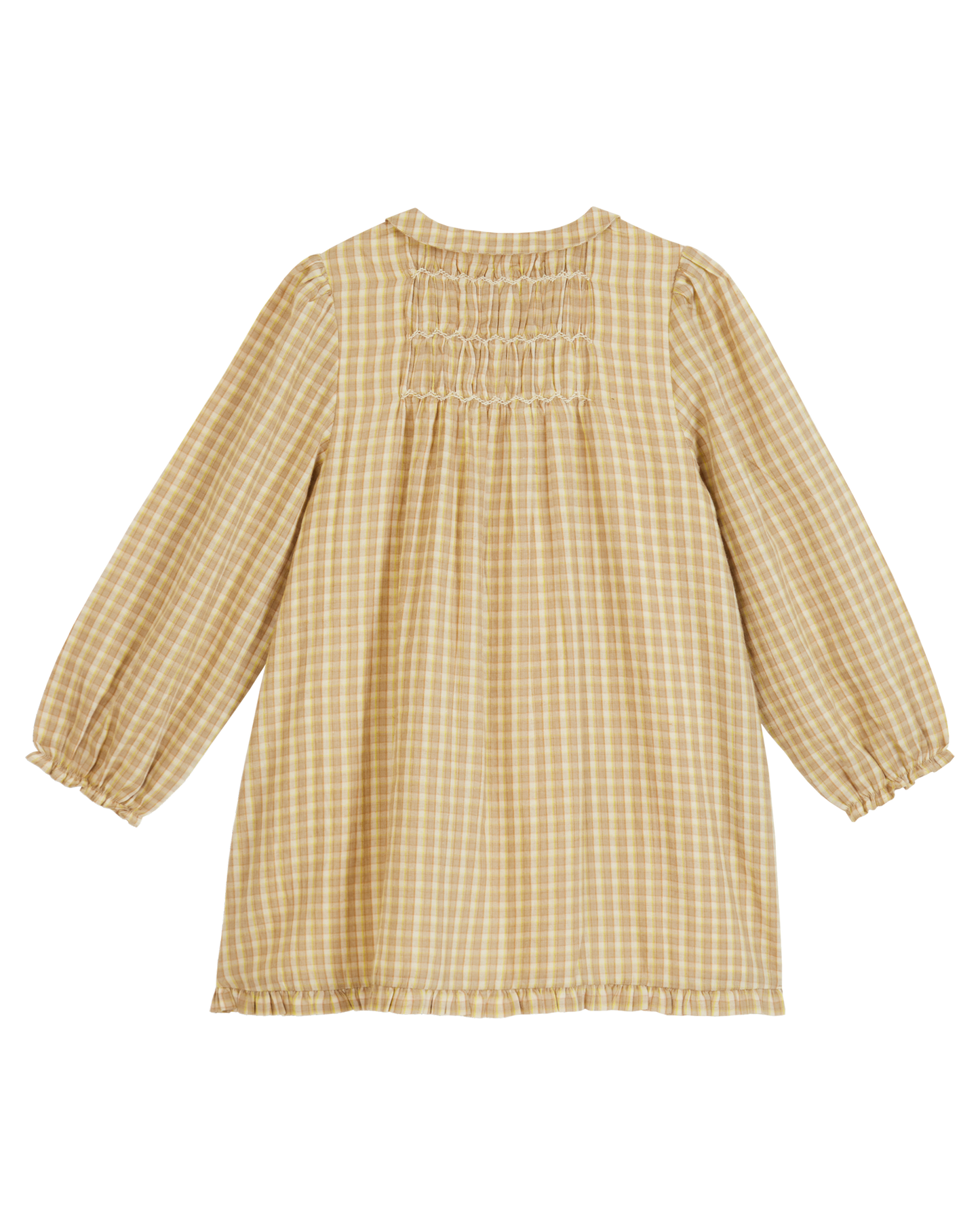 Robe à carreaux brigitte jaune