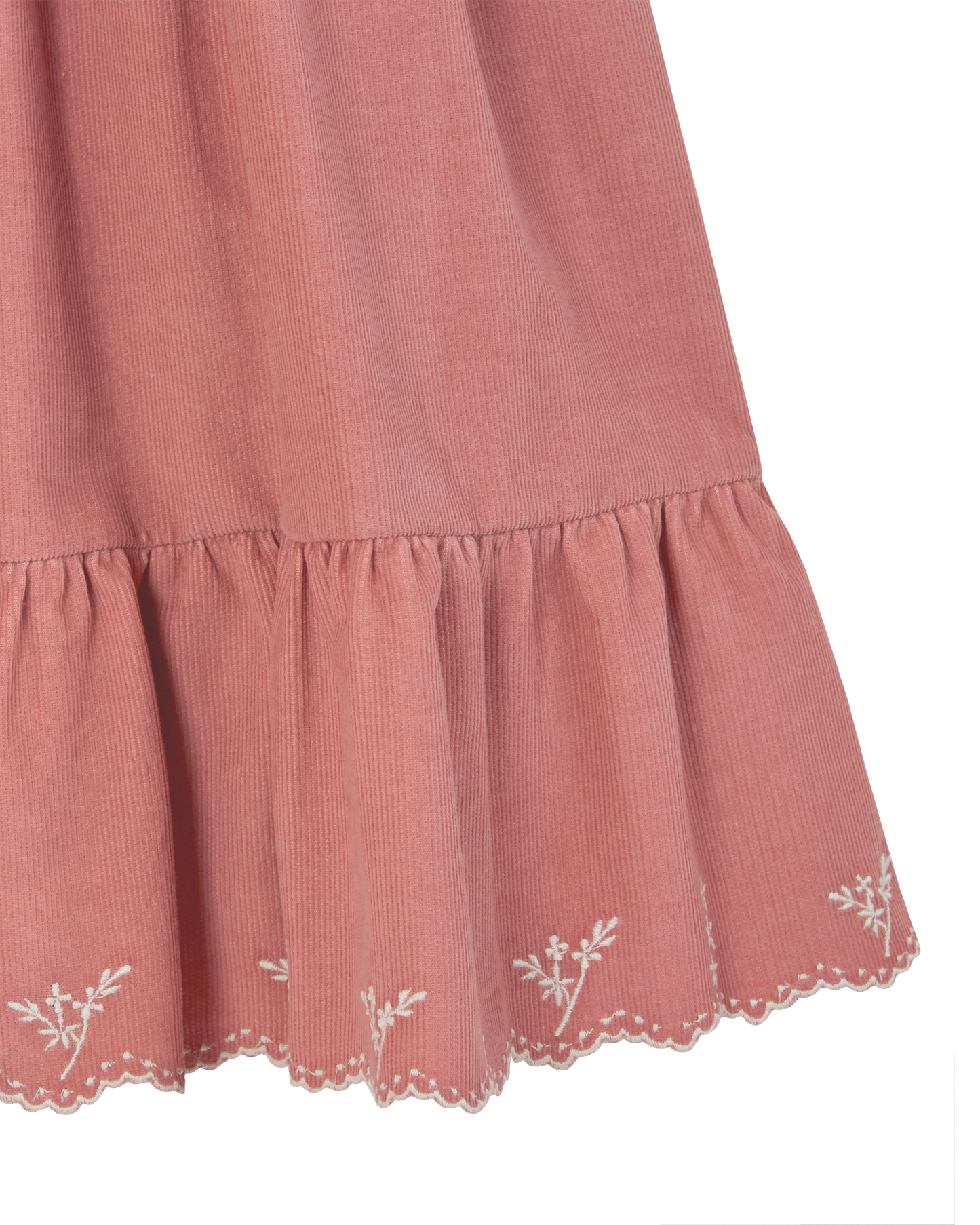 Robe à bretelles velours flamingo