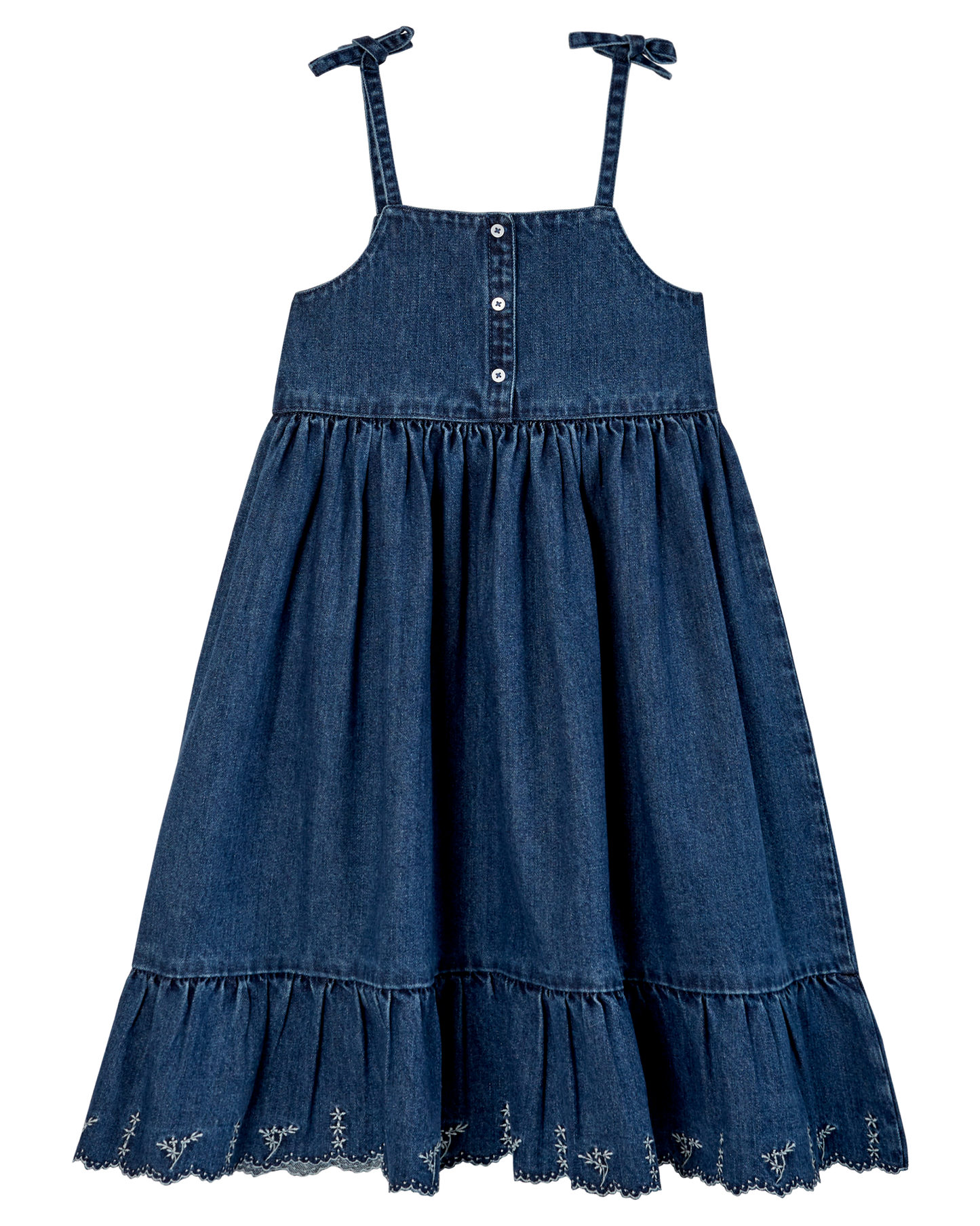 Robe à bretelles denim bleu