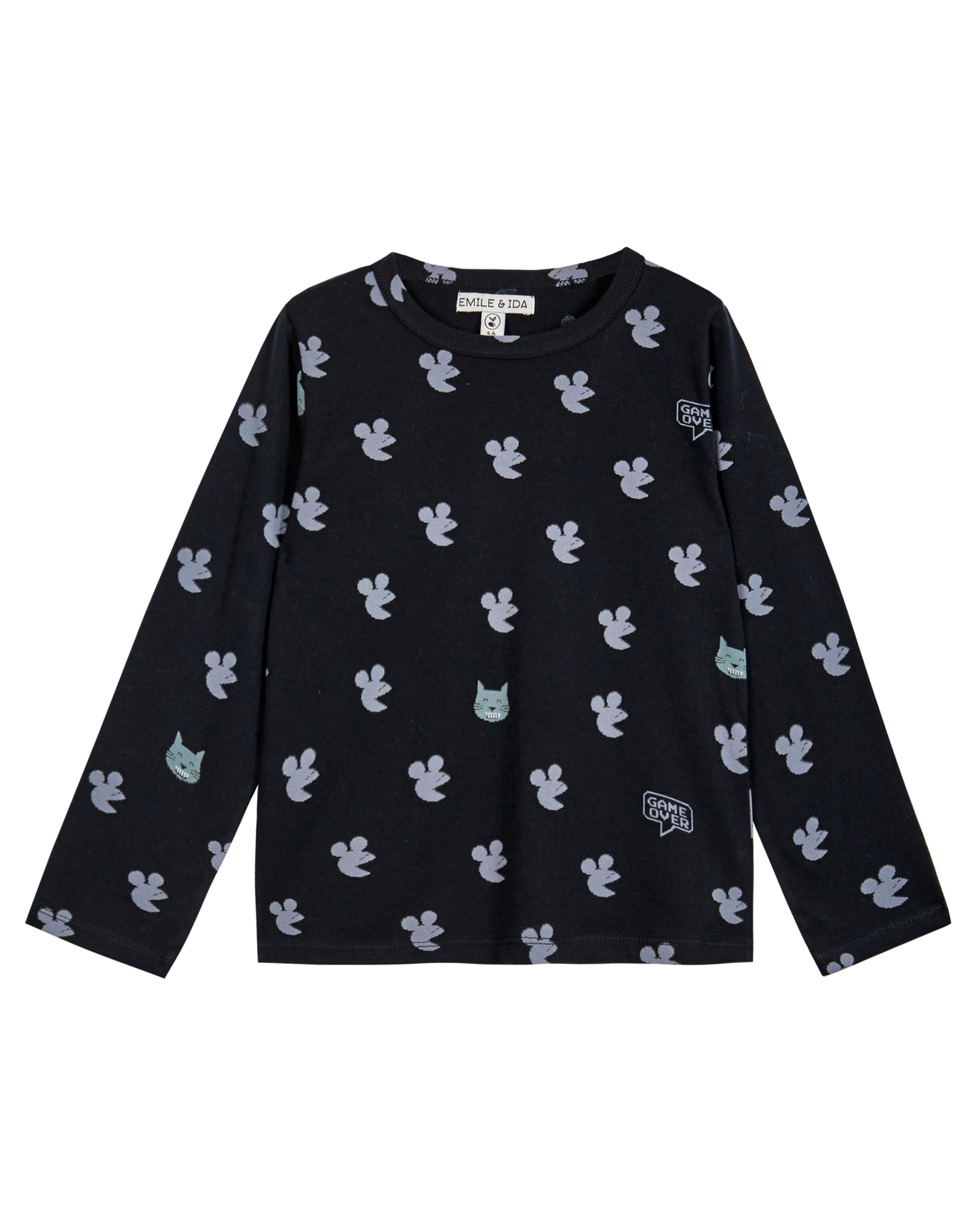 T-shirt souris coton bio bitume