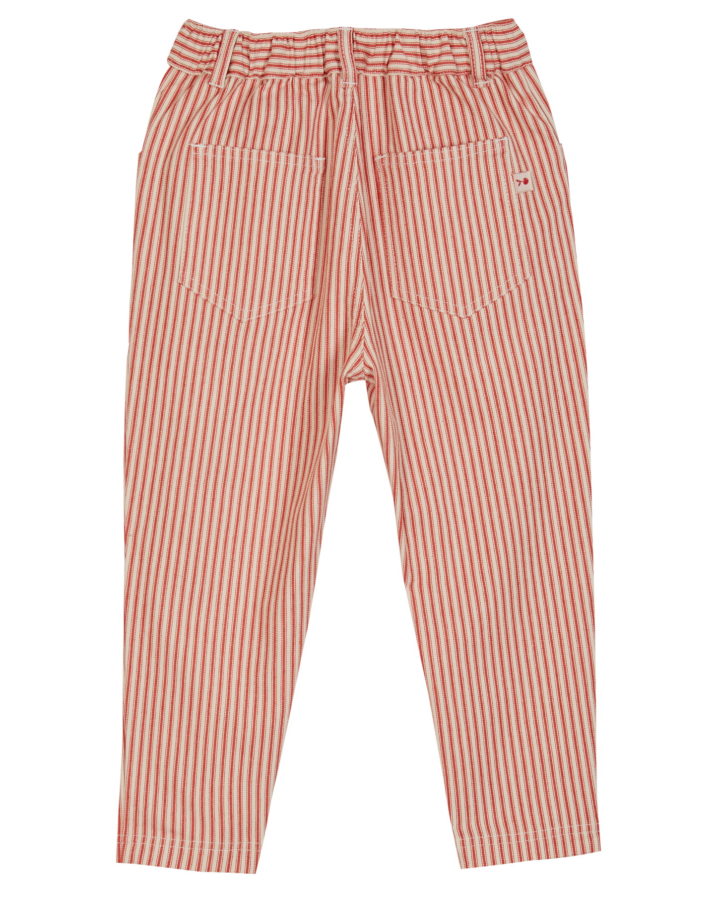 Pantalon rayures rouge et écru