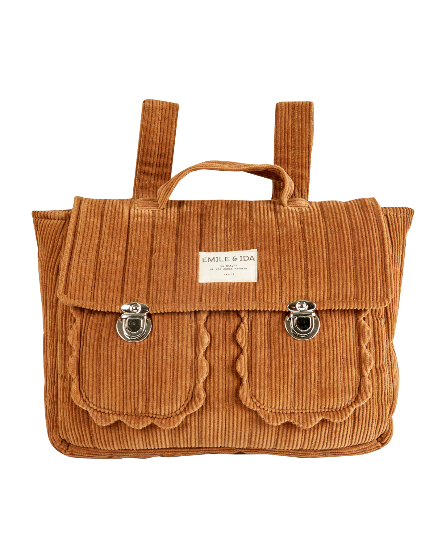 Cartable velours macadamia