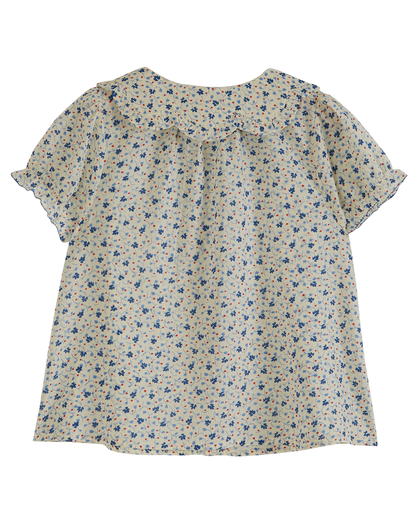 Blouse col fleurs muguet