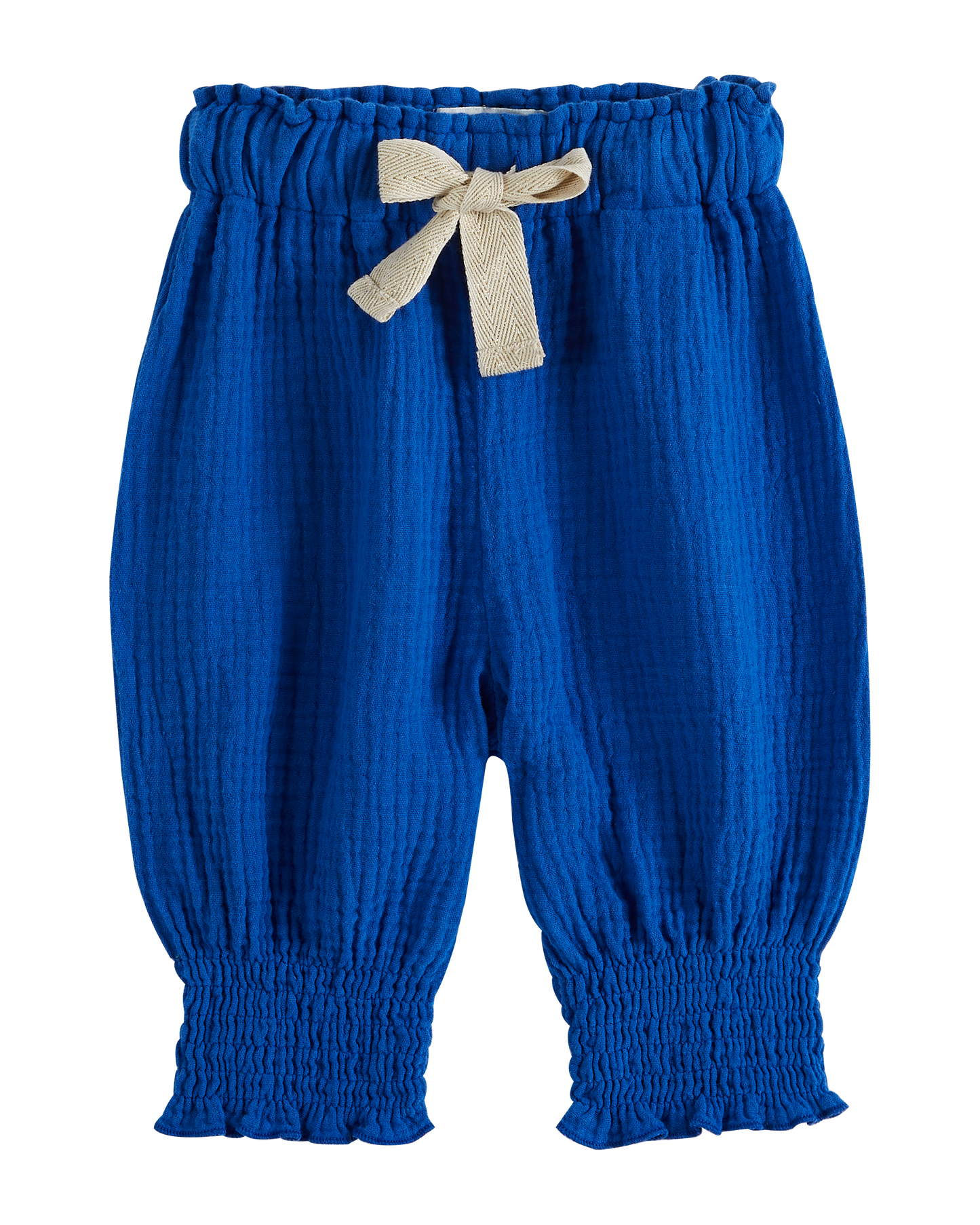 Pantalon gaze de coton saphir