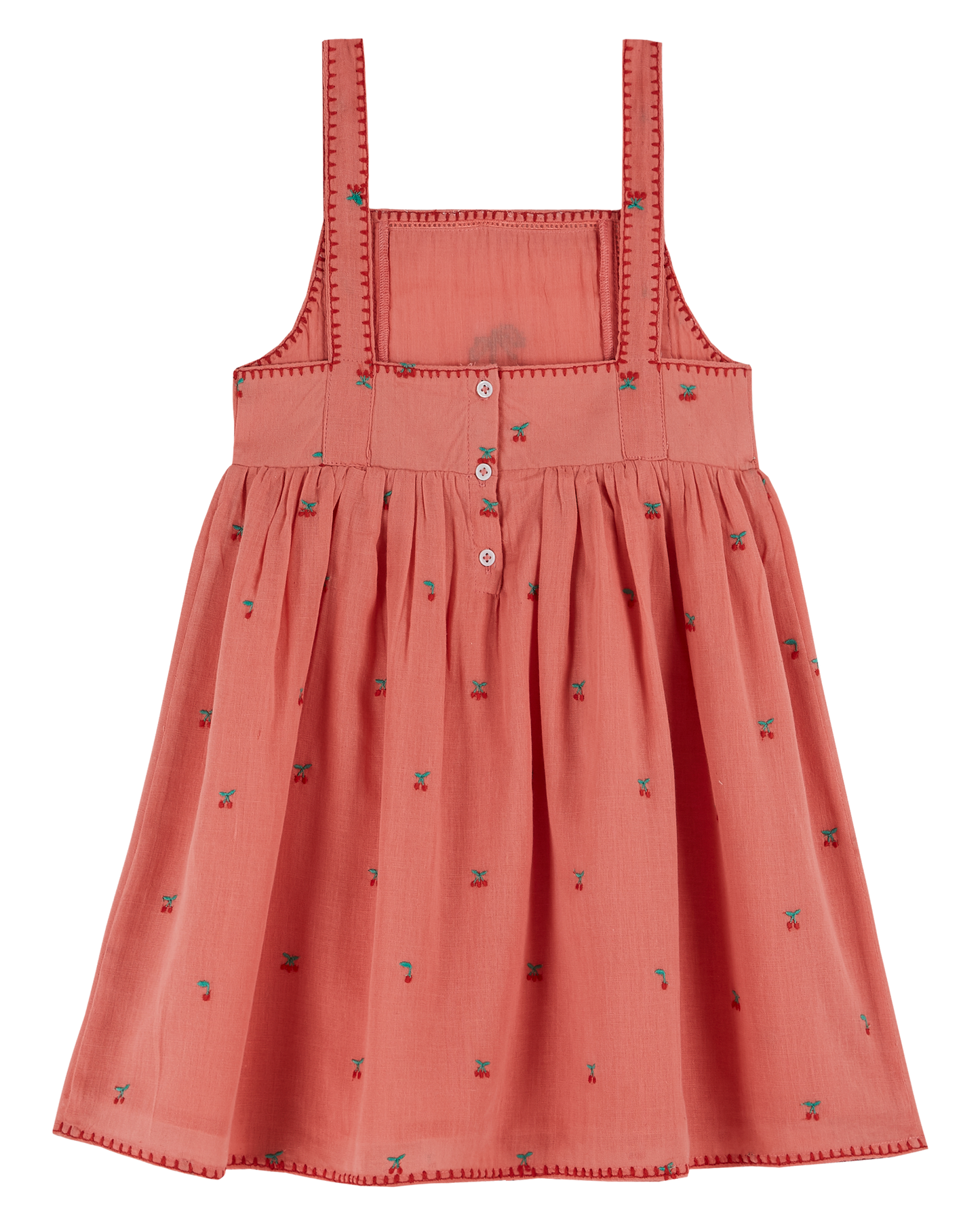 Robe broderie cerise grenadine