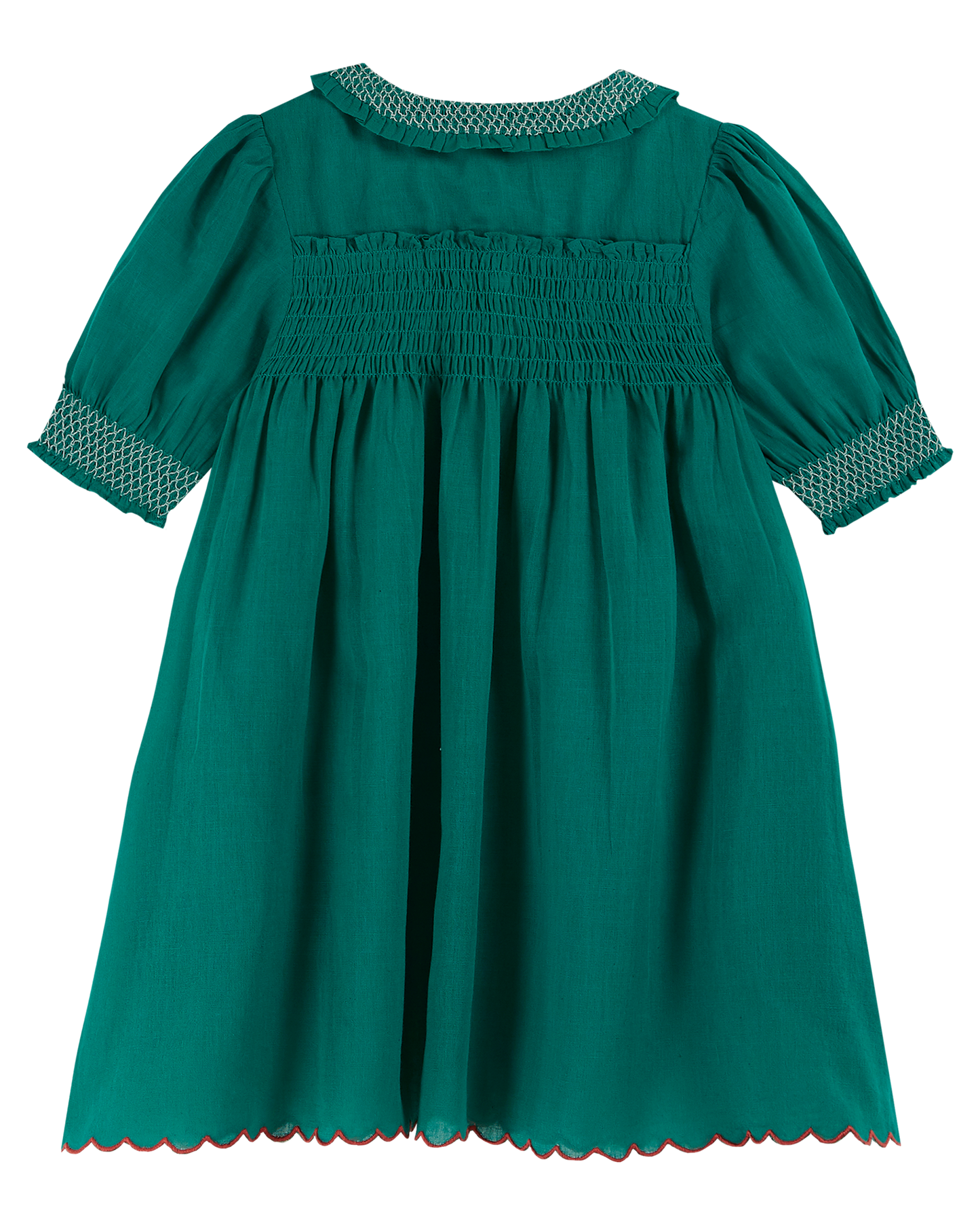 Robe smockée haricot