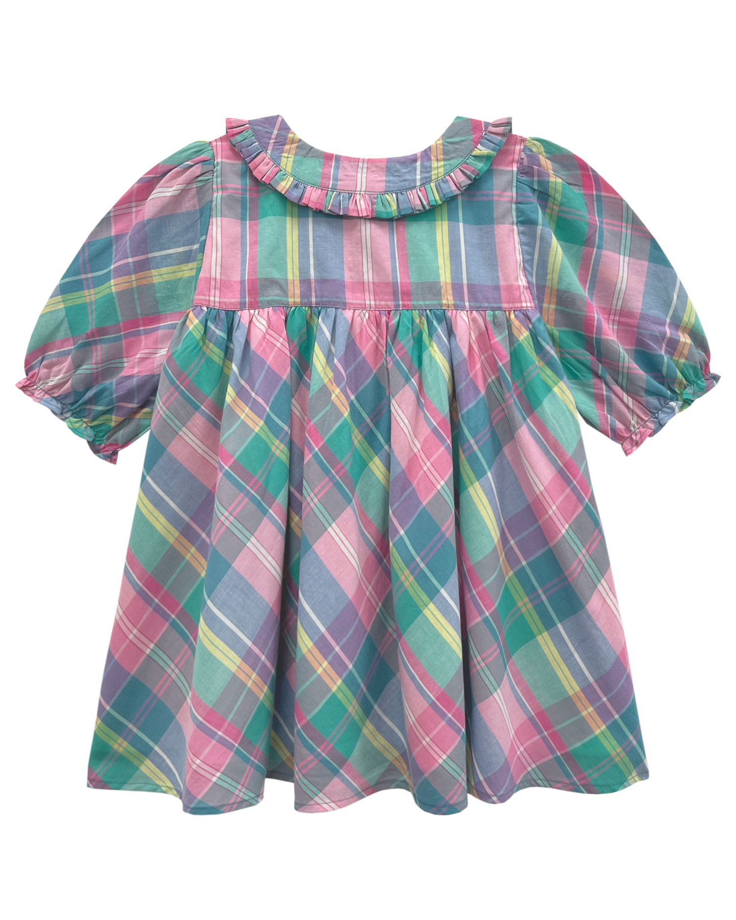 Robe carreaux madras multicolore