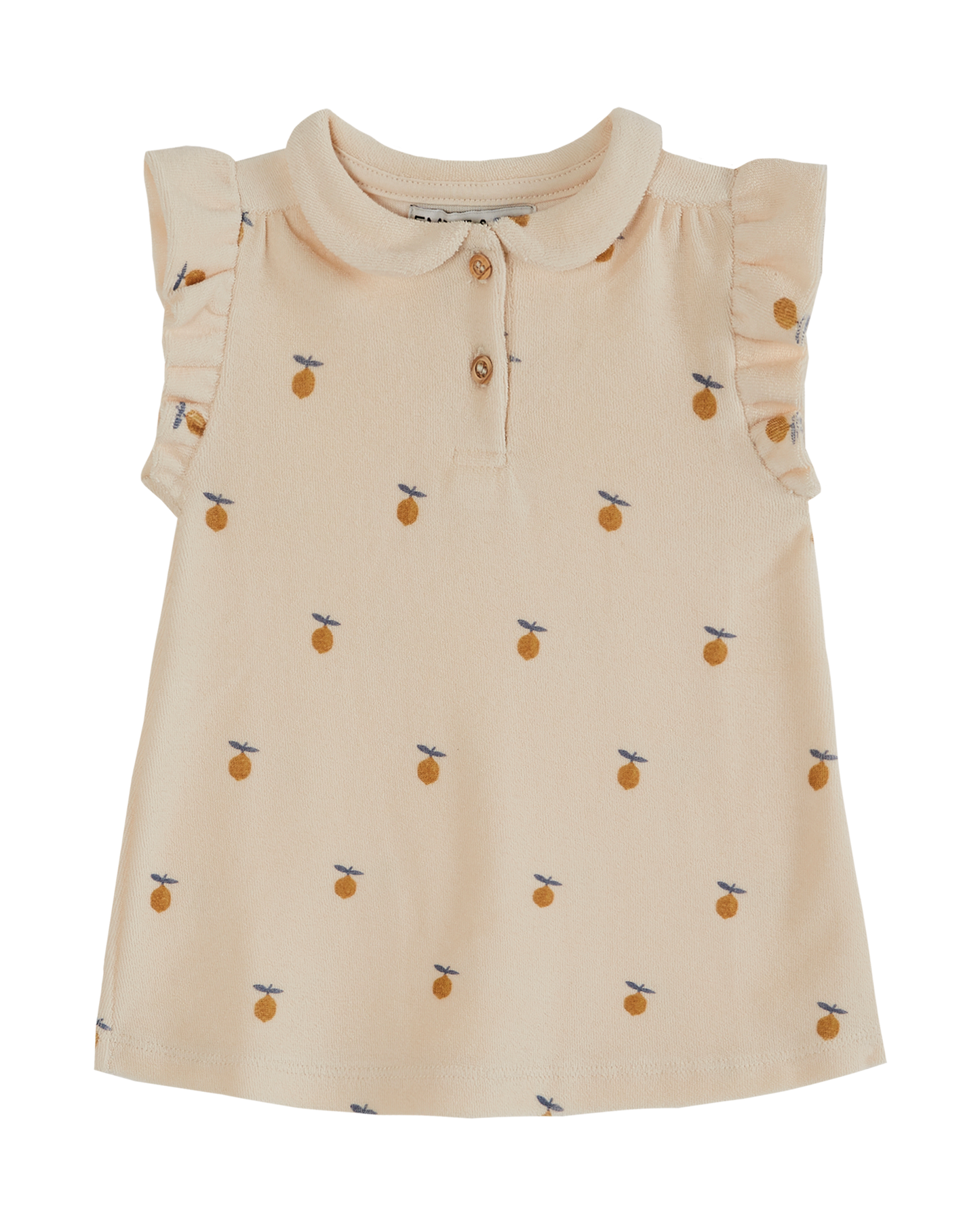 Robe éponge imprimé citron