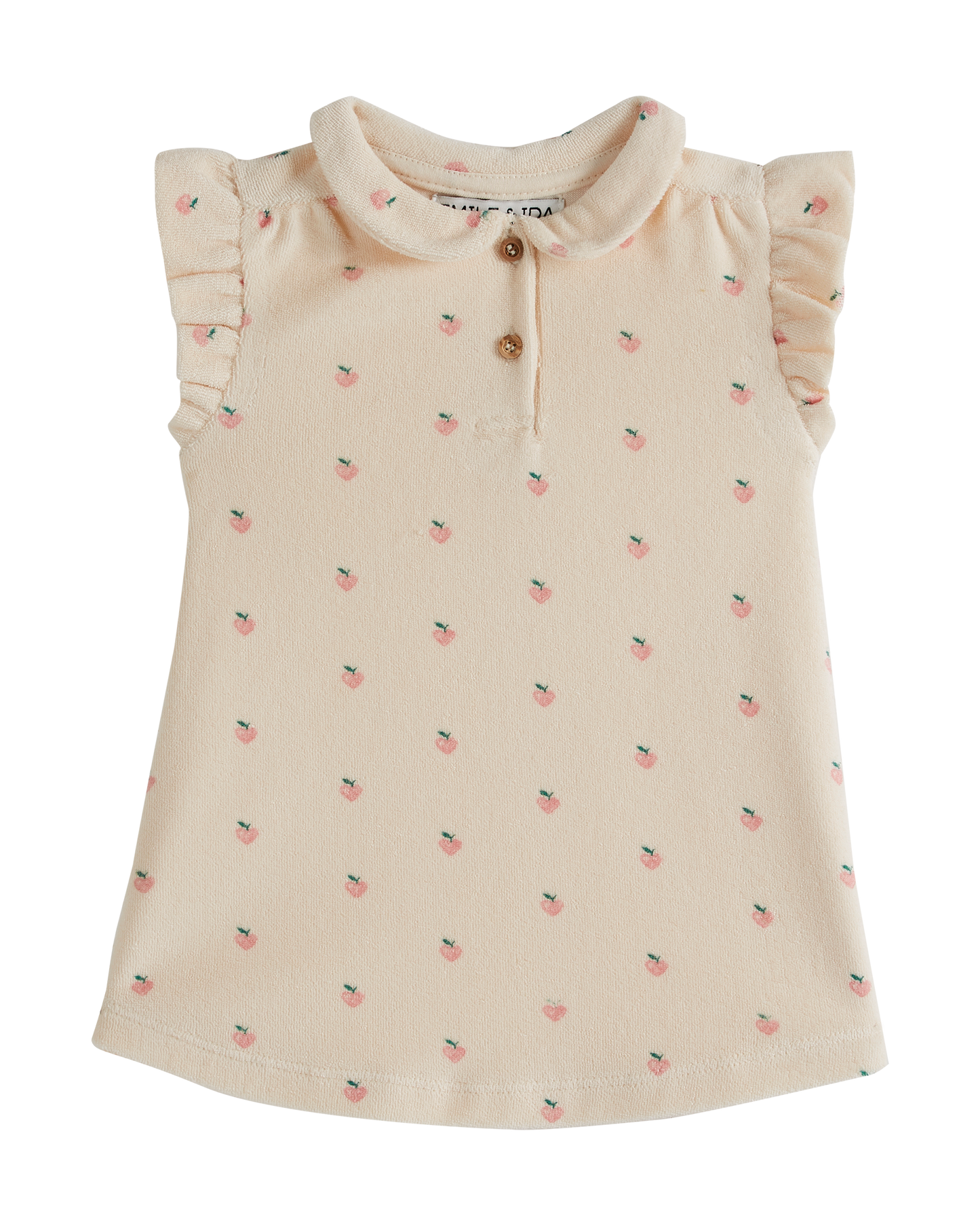 Robe éponge bébé petit coeur rose