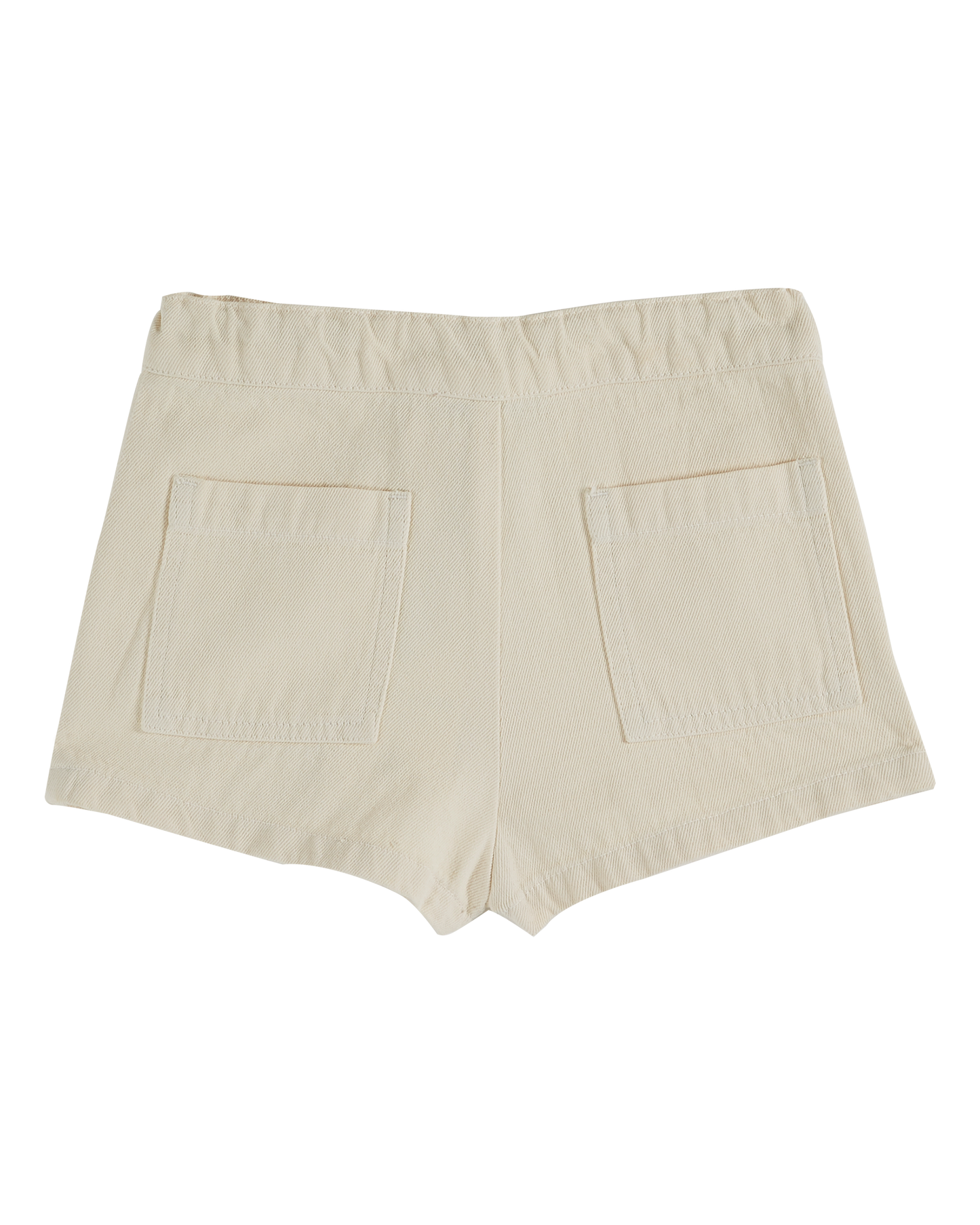 Short poches fleurs uni chantilly