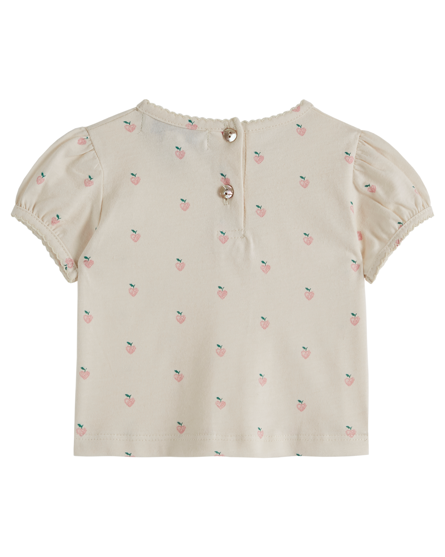T-shirt bébé coton bio petit coeur rose