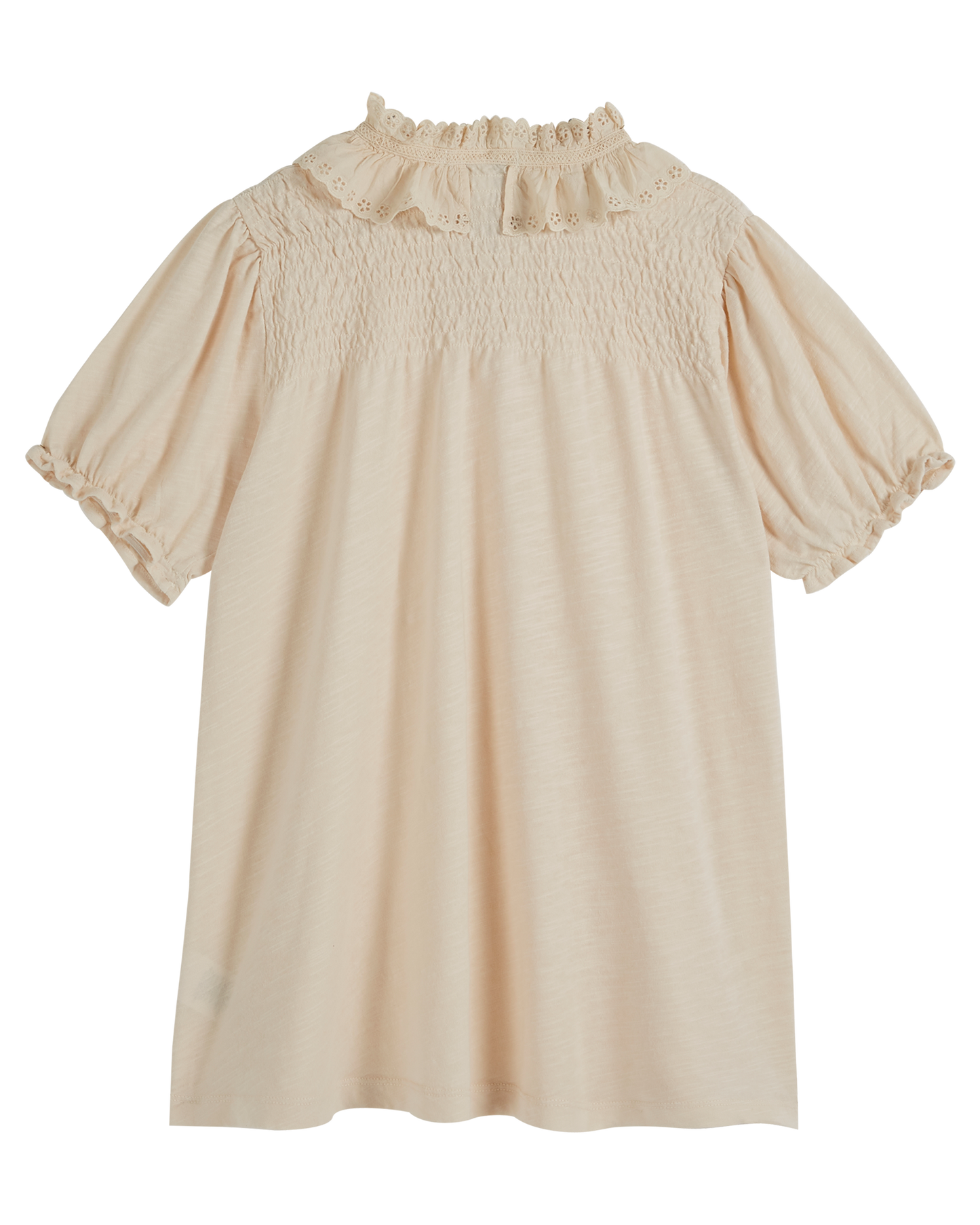 Robe coton bio broderie anglaise crème