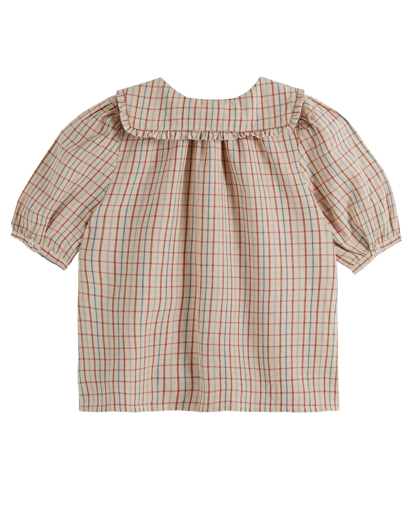 Blouse carreaux vanille