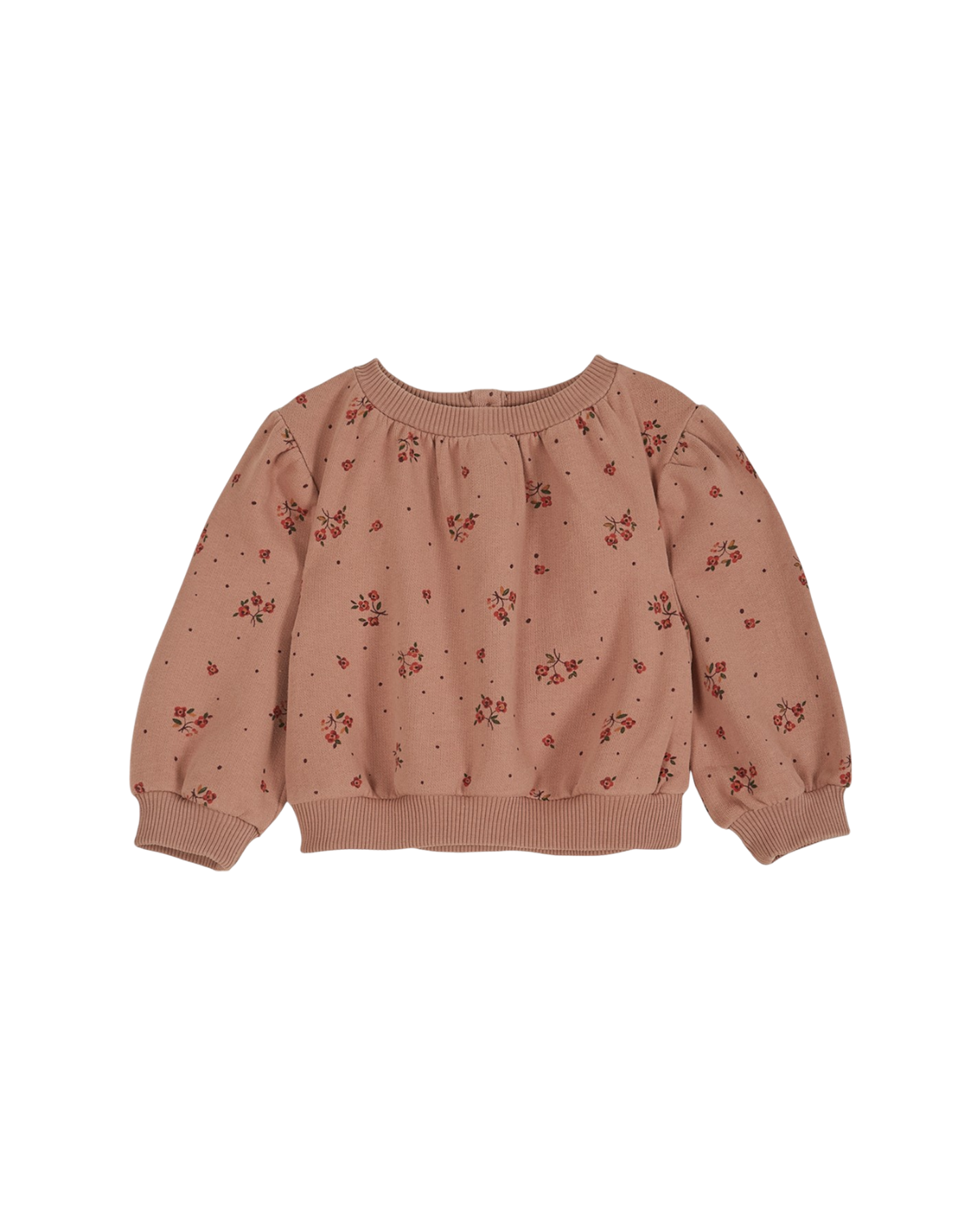 Sweat éponge à fleurs terracotta