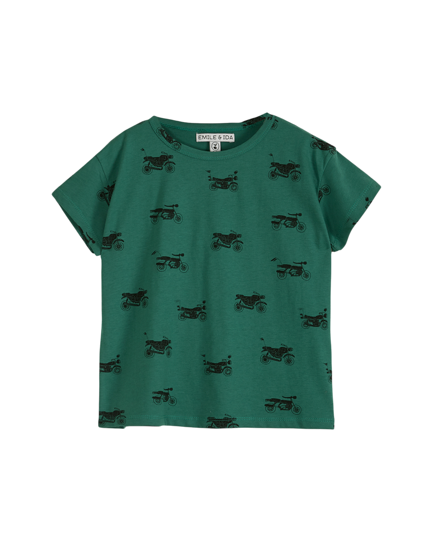 T-shirt coton bio moto vert
