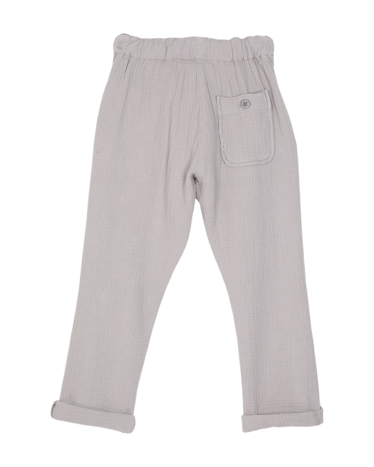 Pantalon gaze de coton argile