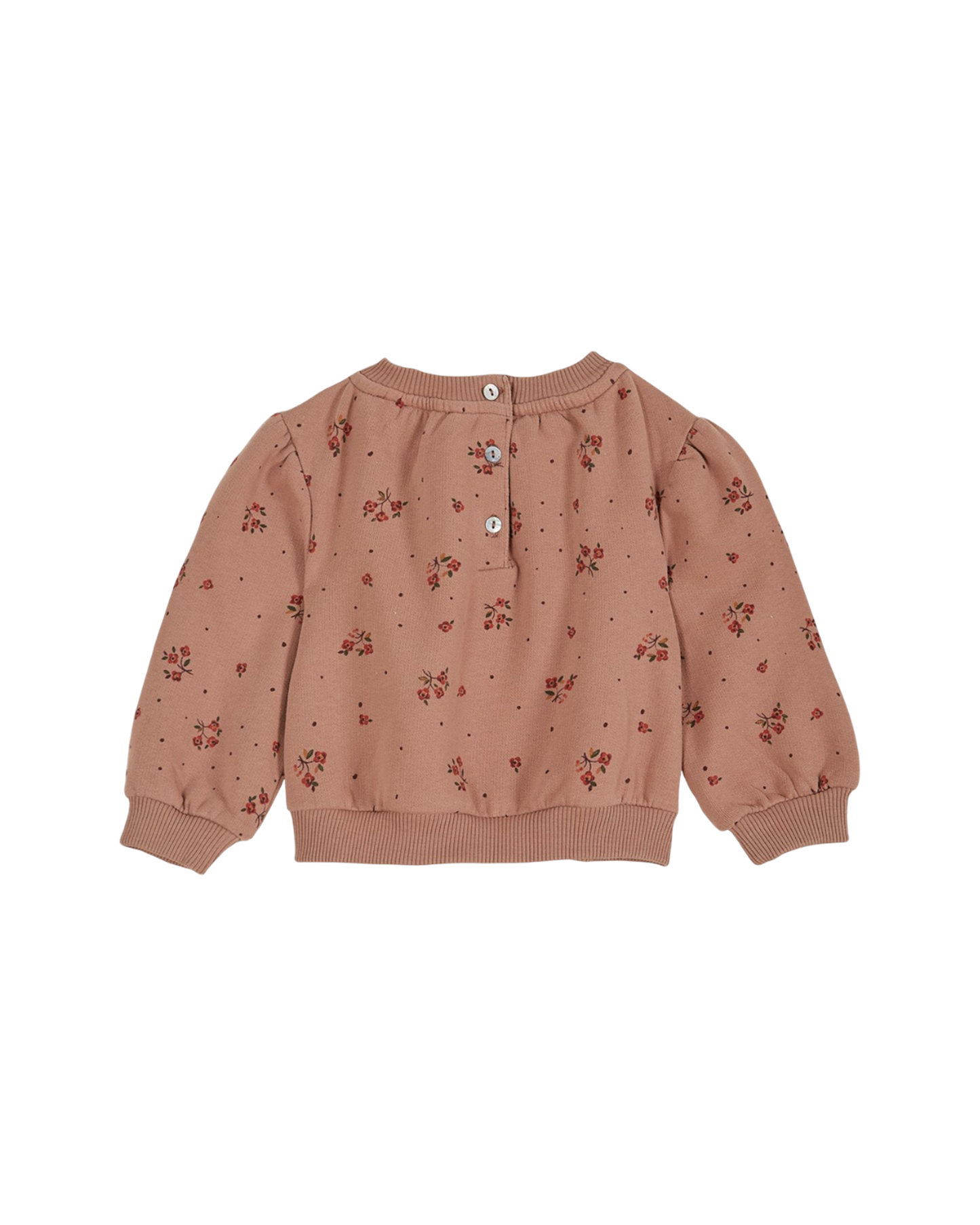 Sweat éponge à fleurs terracotta