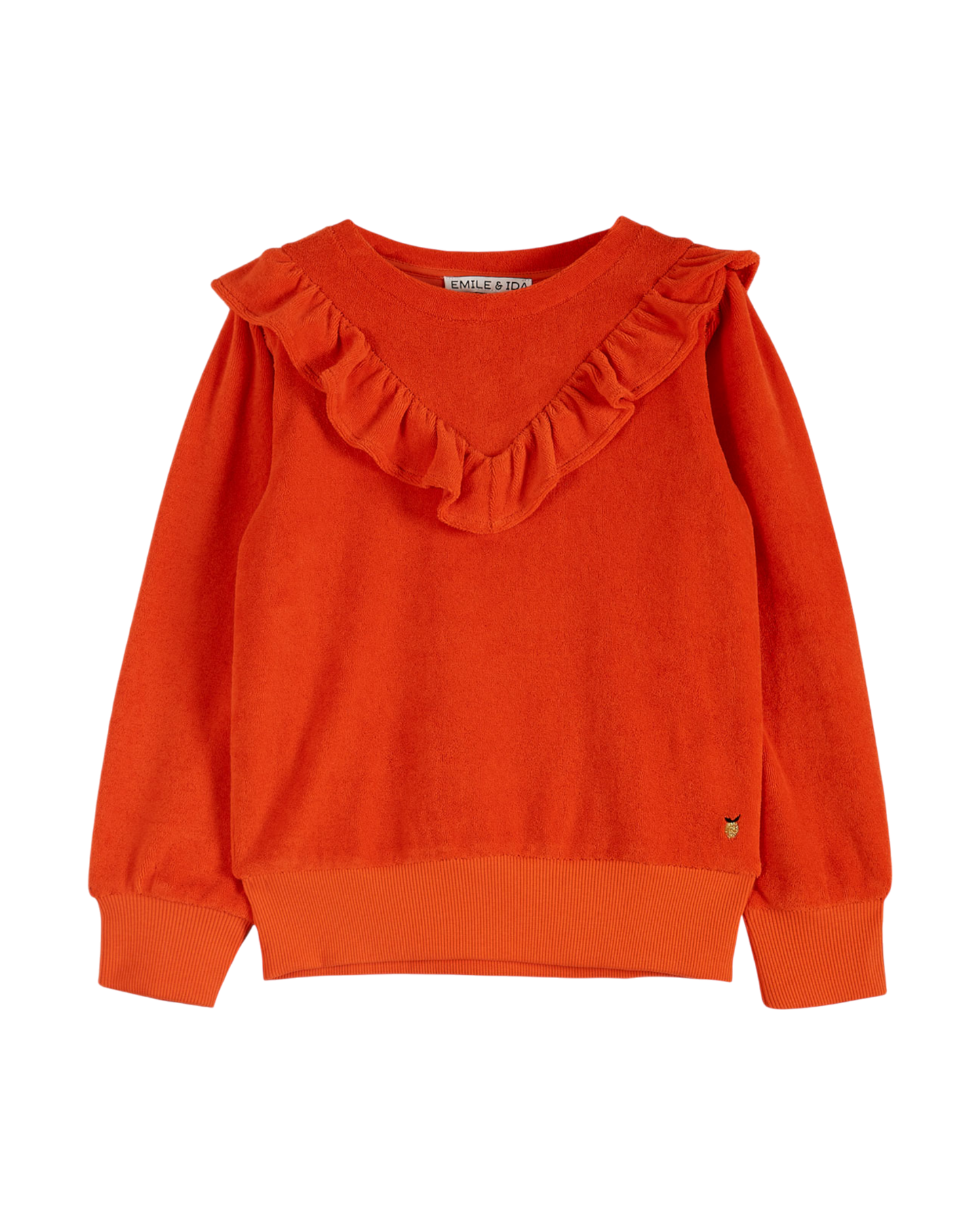 Sweat éponge velours rouge