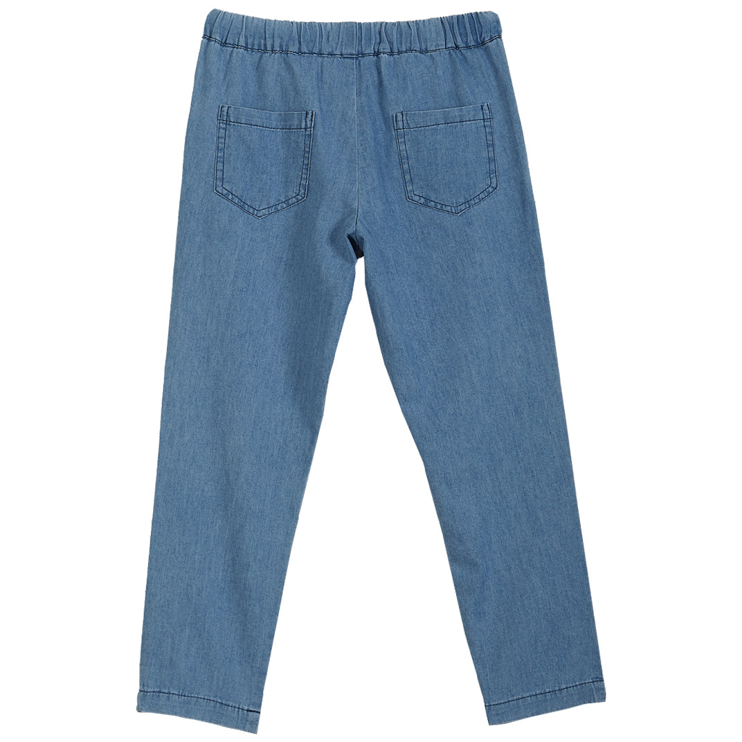Pantalon chambray bleu