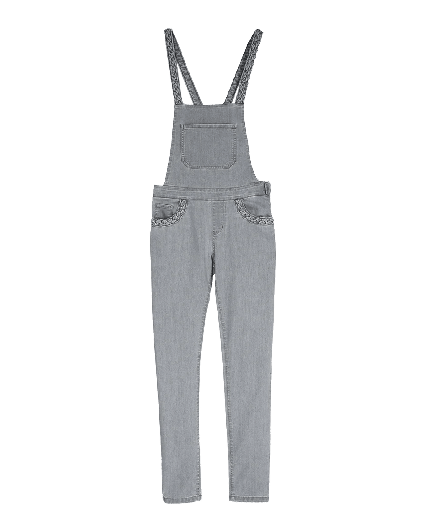 Salopette tressée en coton stretch gris