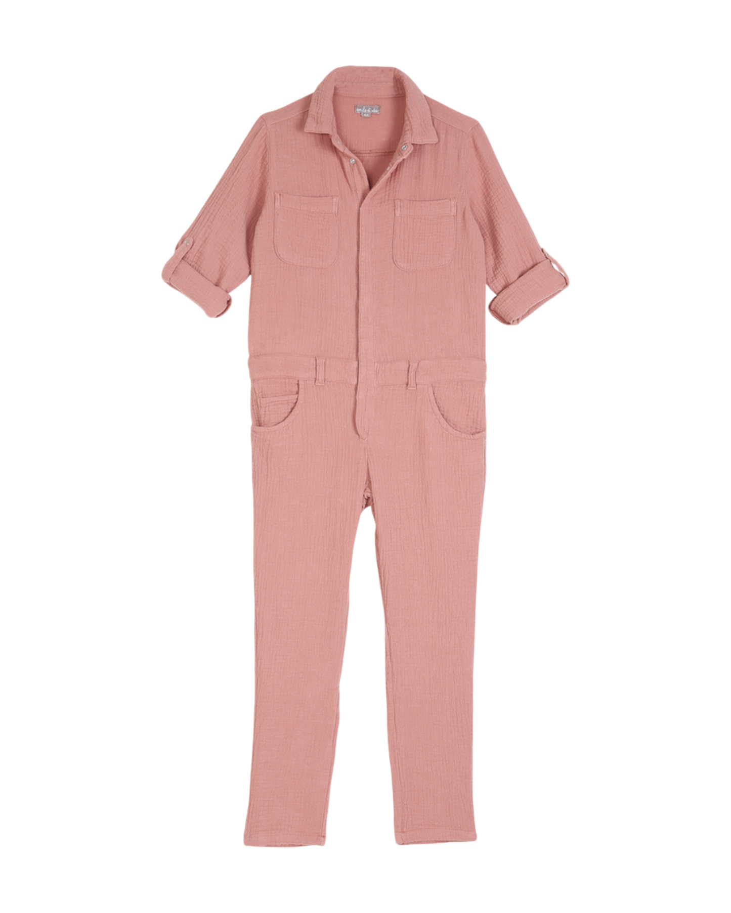 Combinaison gaze de coton rose