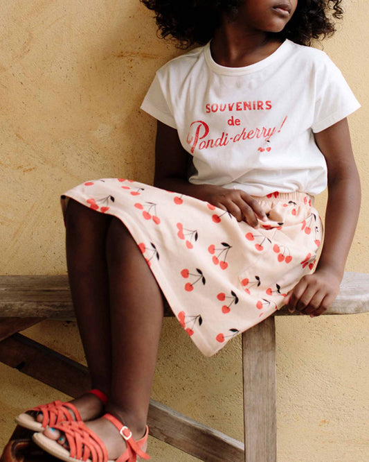 T-shirt souvenirs de pondi-cherry écru
