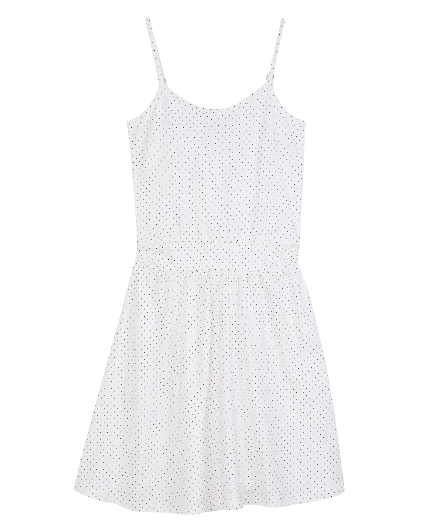 Robe écru à pois