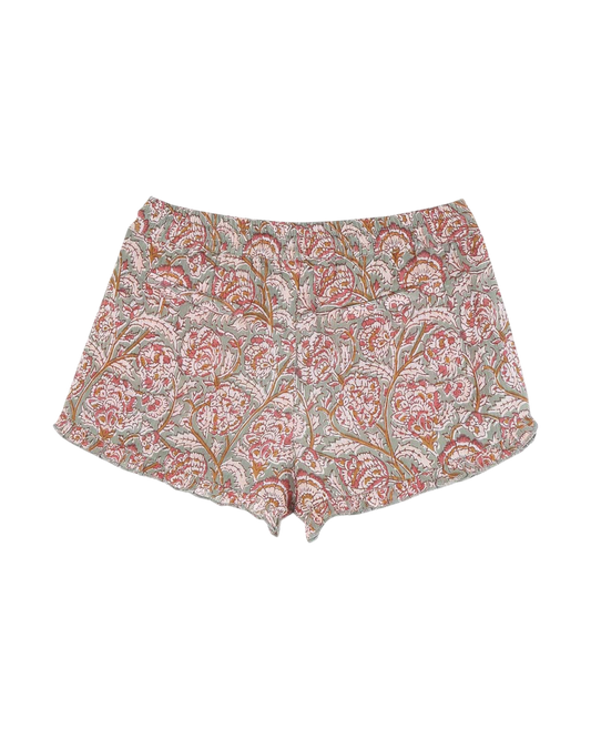 Short à fleurs jade