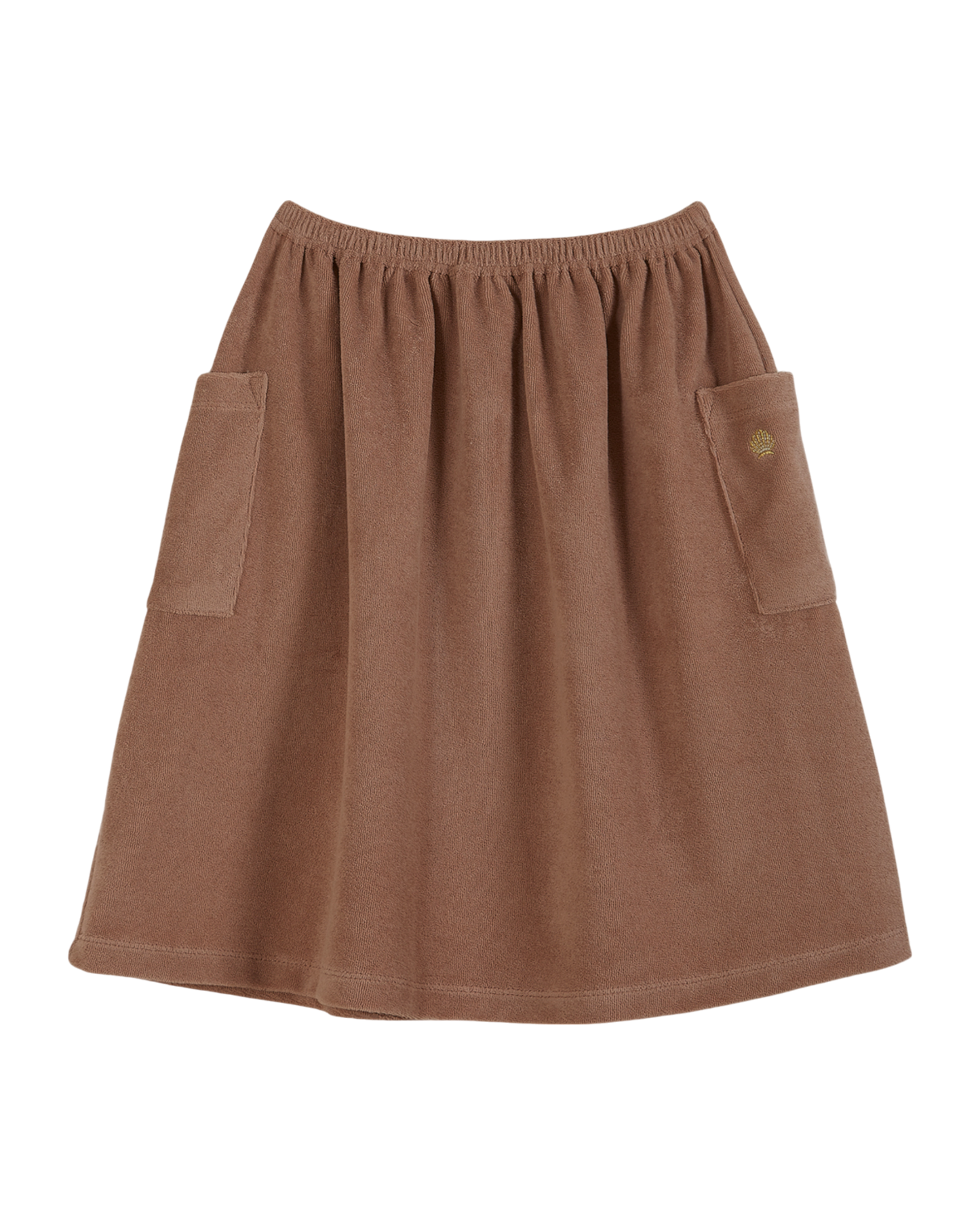 Jupe éponge rose terracotta