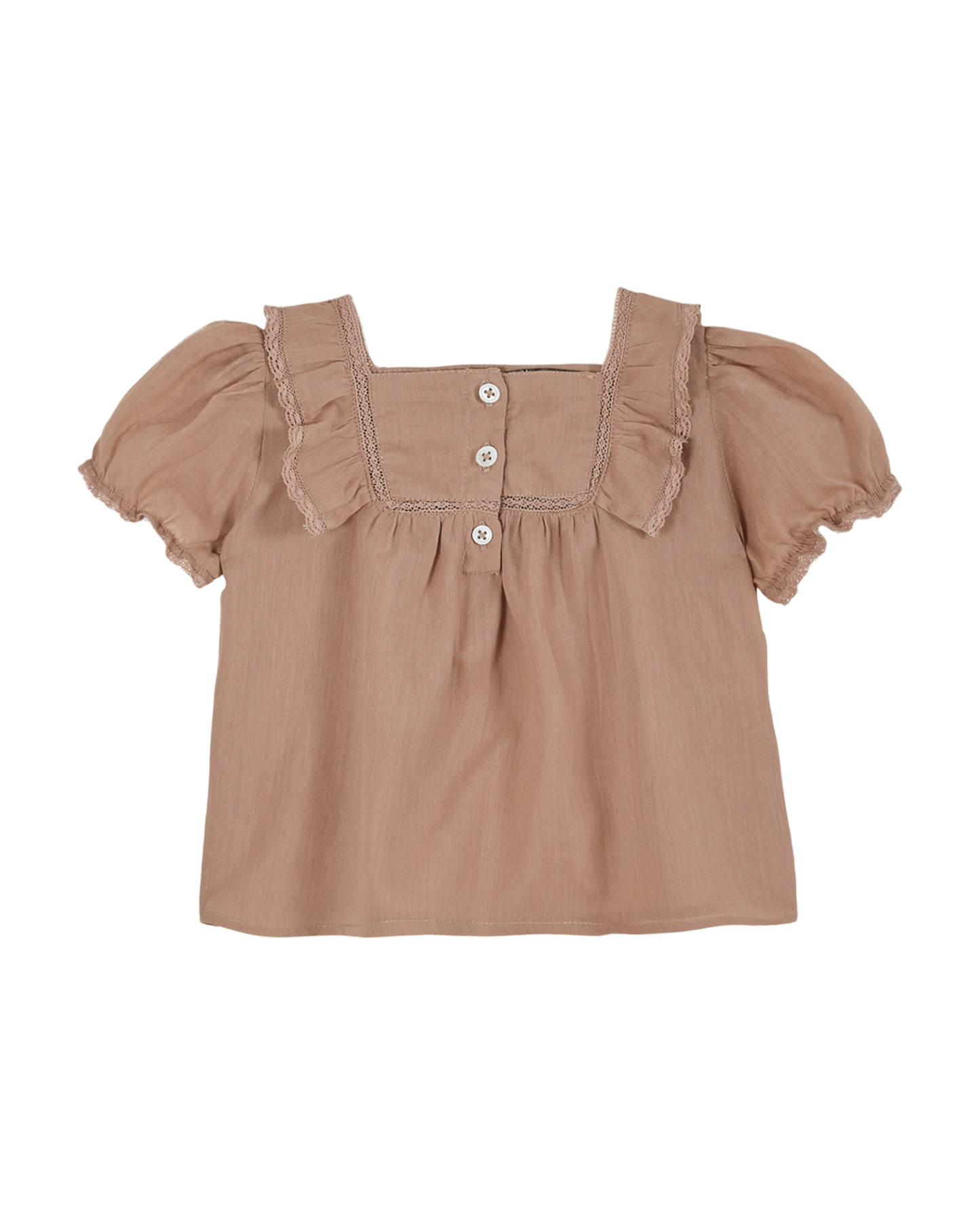 Blouse voile de coton rose