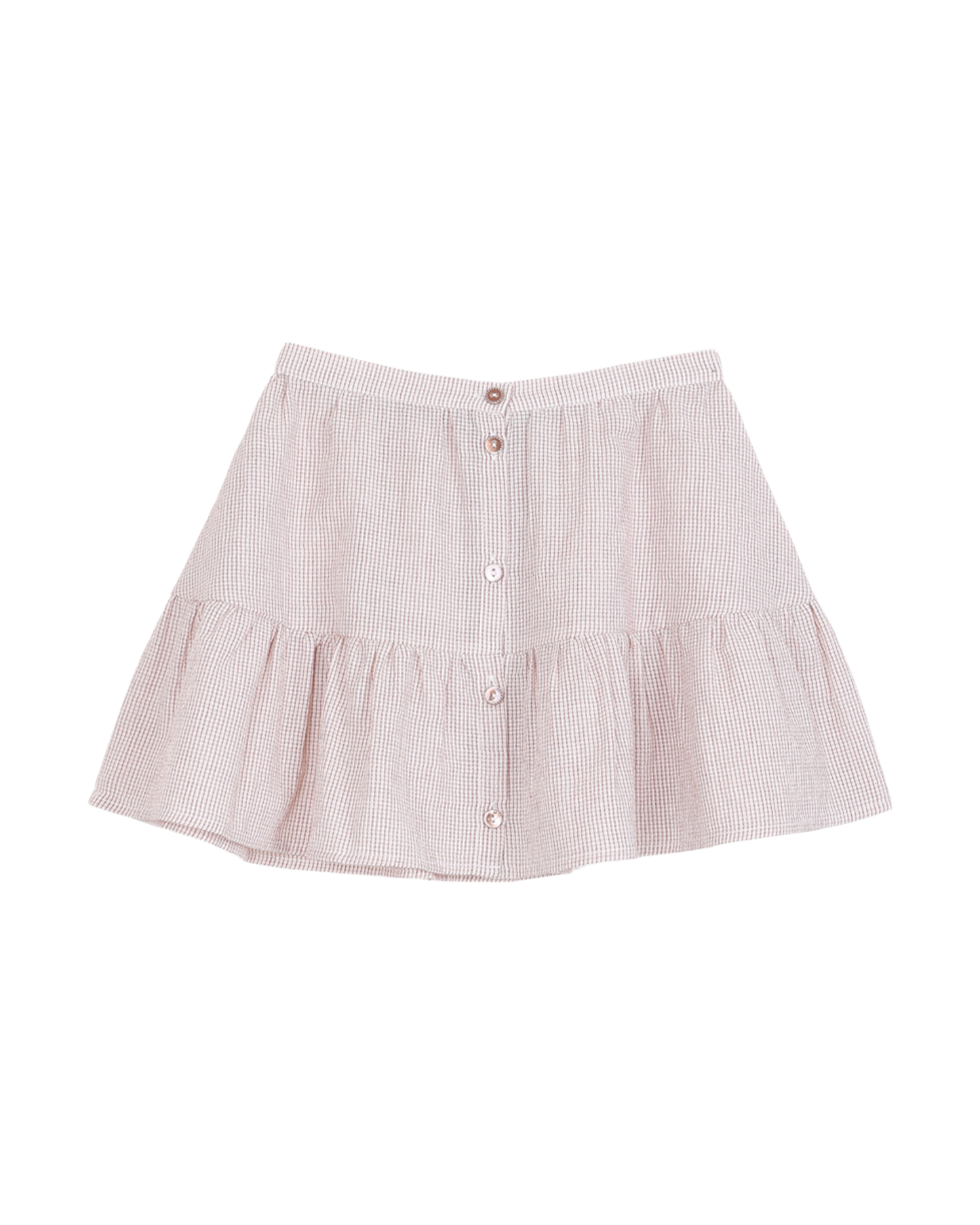 Jupe courte rayures lurex rose