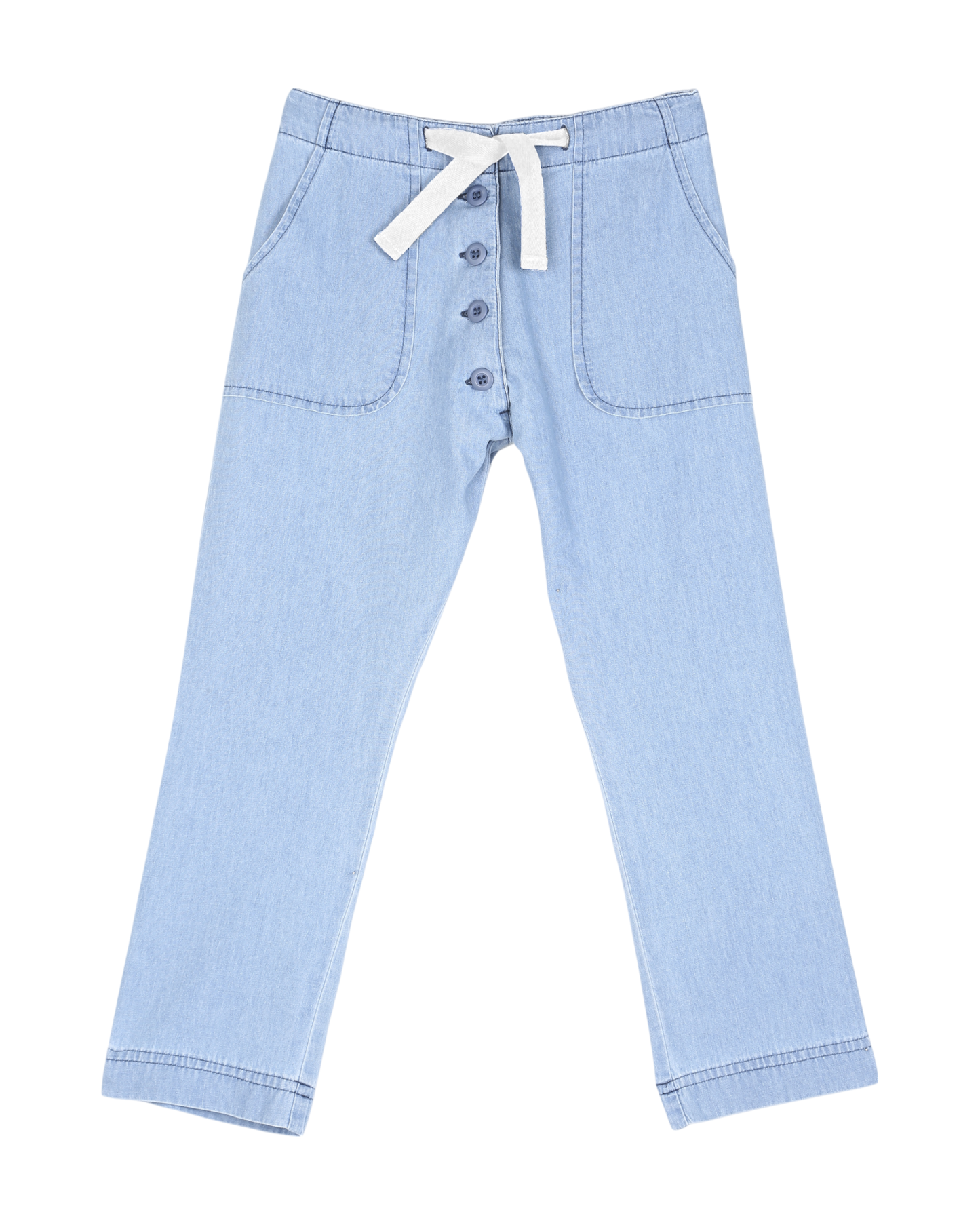 Pantalon en coton chambray