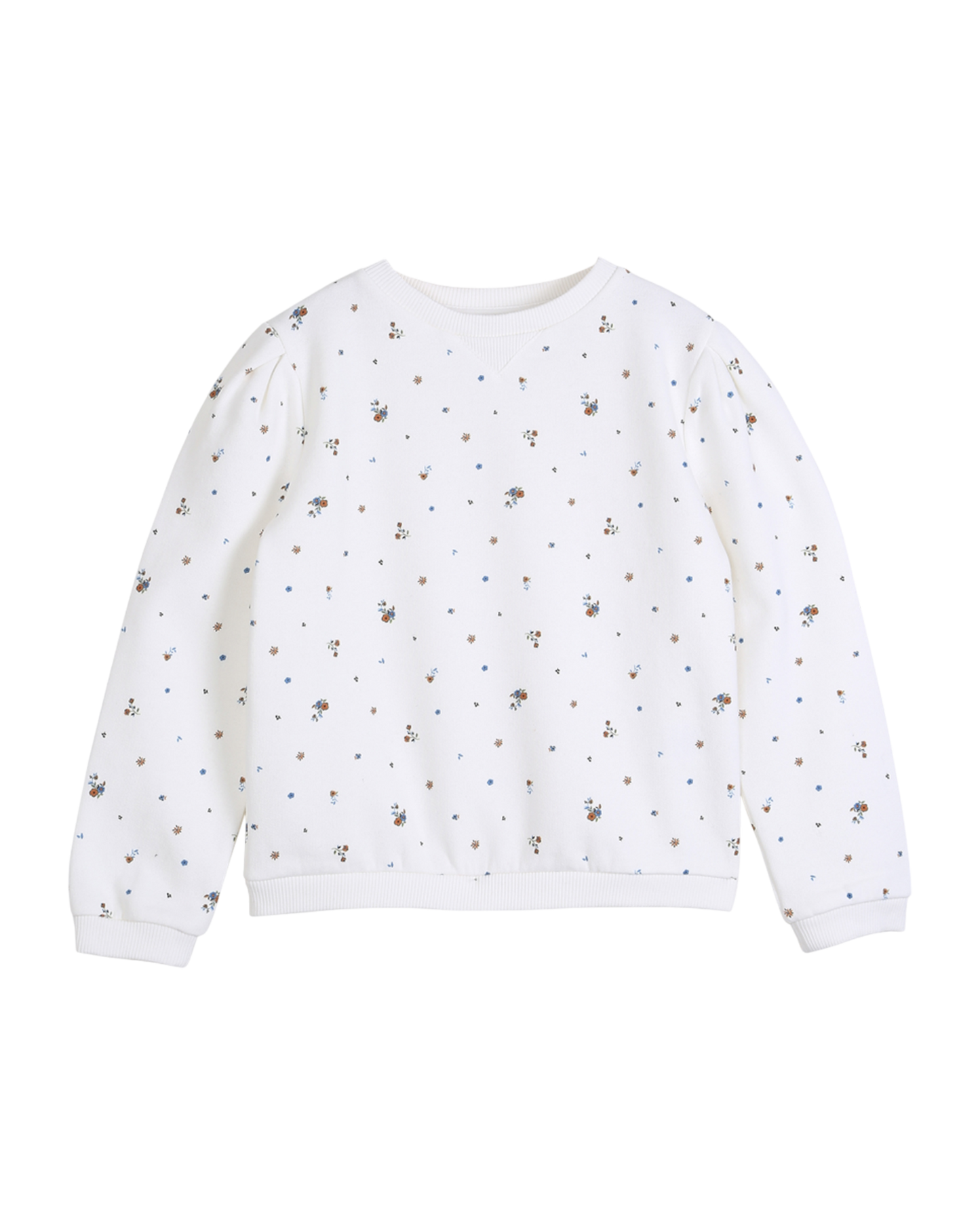 Sweat à fleurs écru