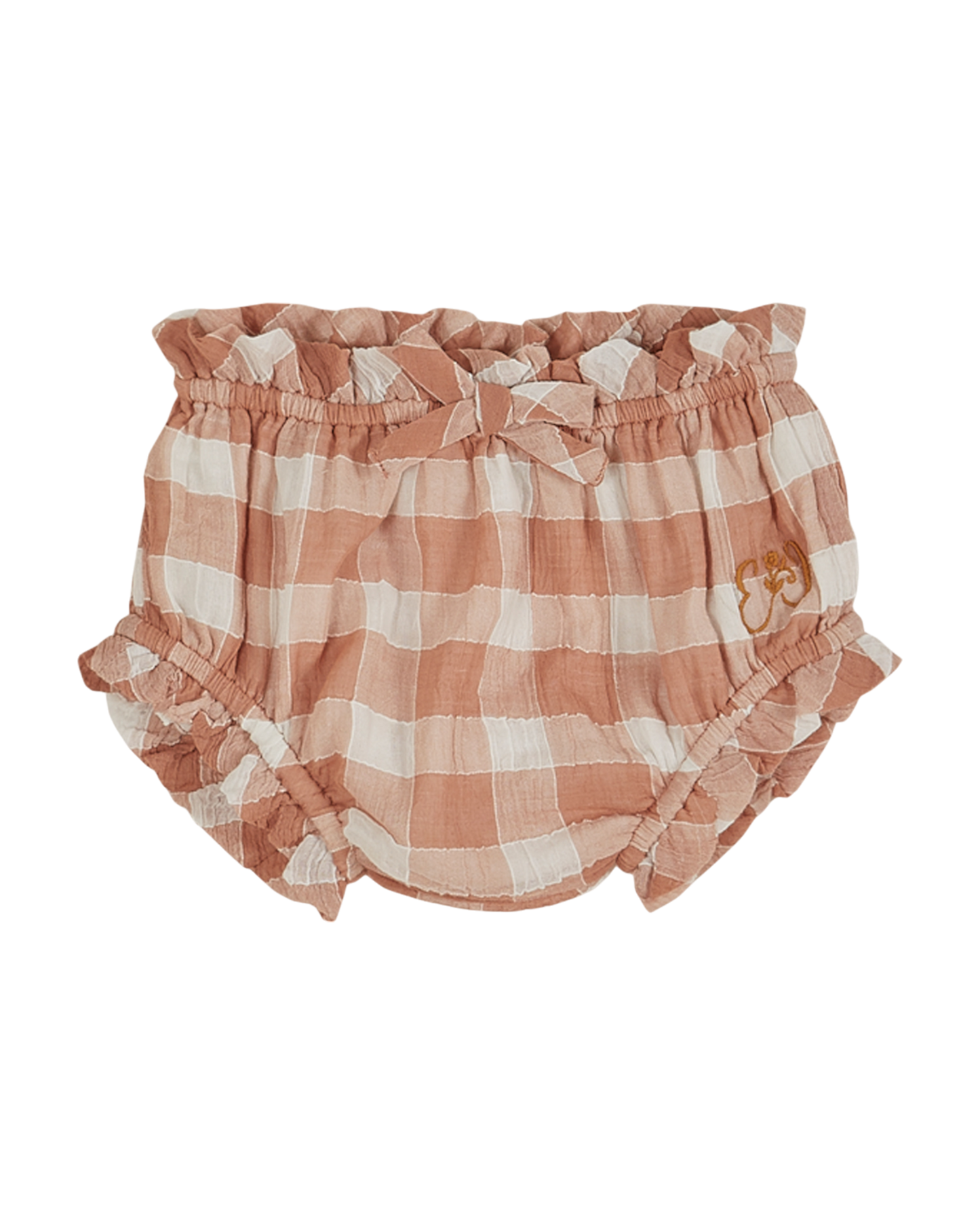 Bloomer crépon de coton vichy terracotta