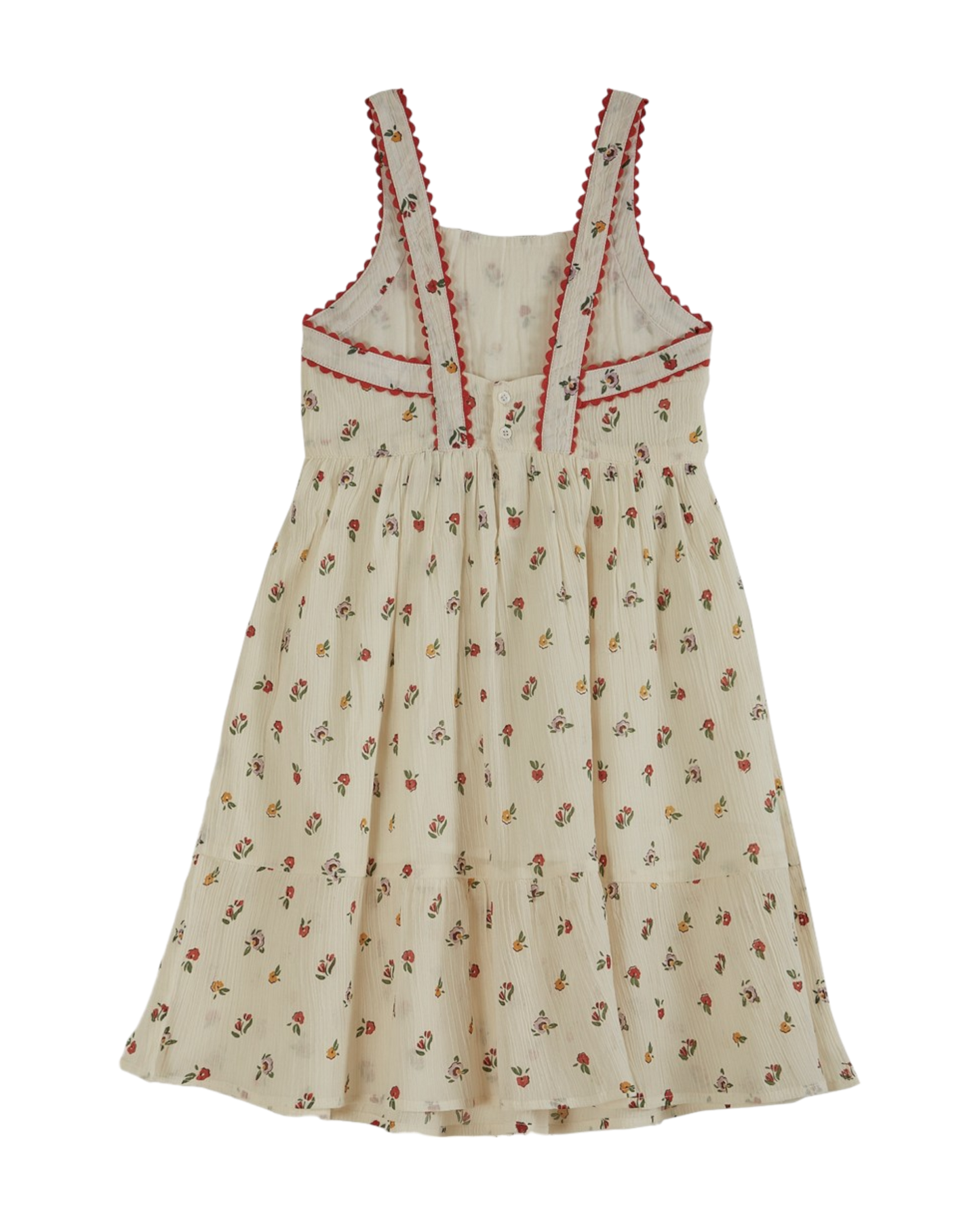 Robe chasuble crépon de coton poppy écru