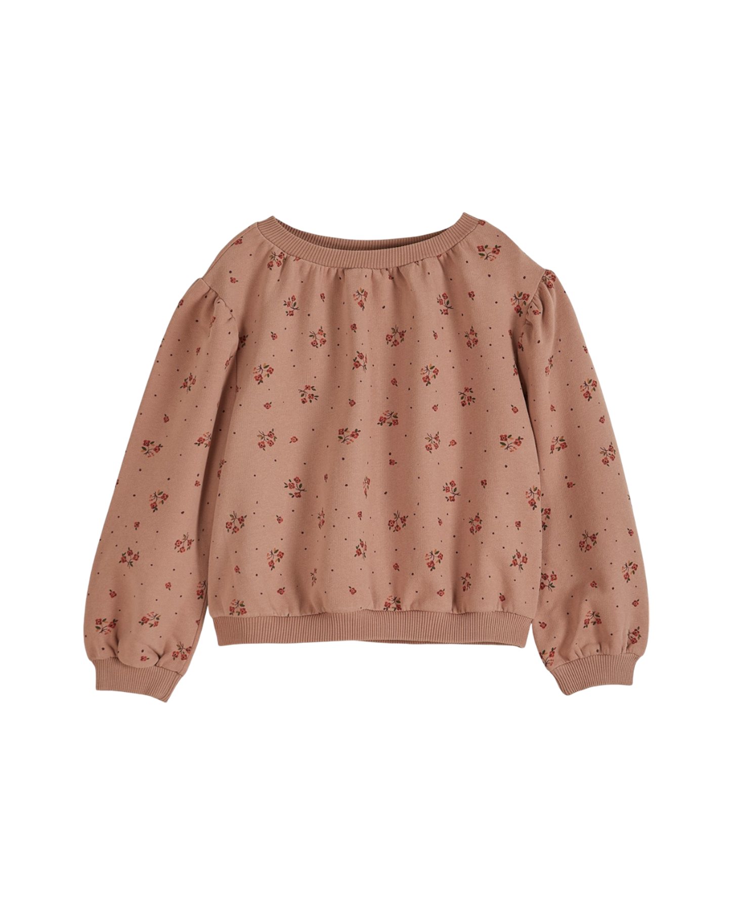 Sweat éponge à fleurs terracotta
