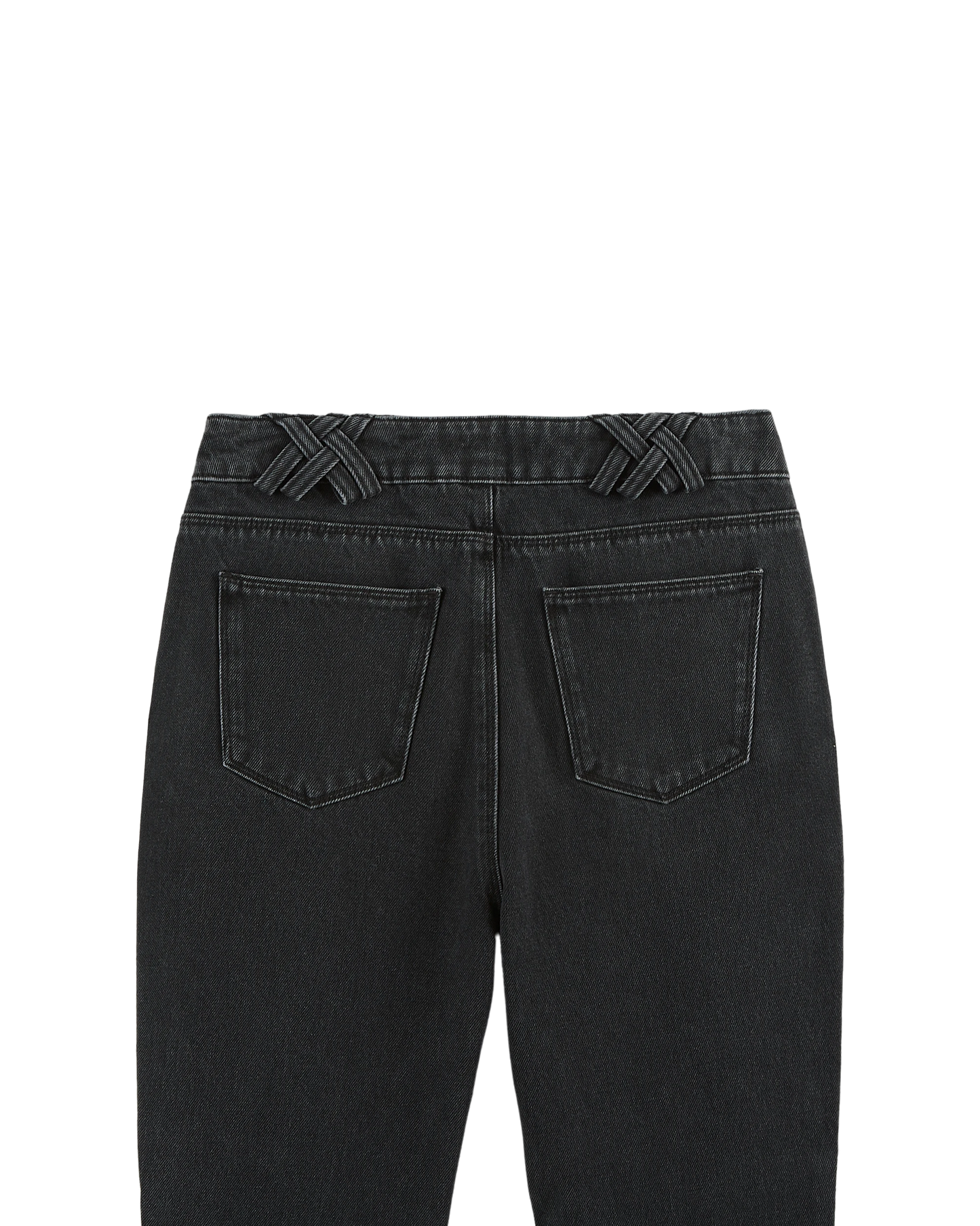 Pantalon flare en denim gris foncé