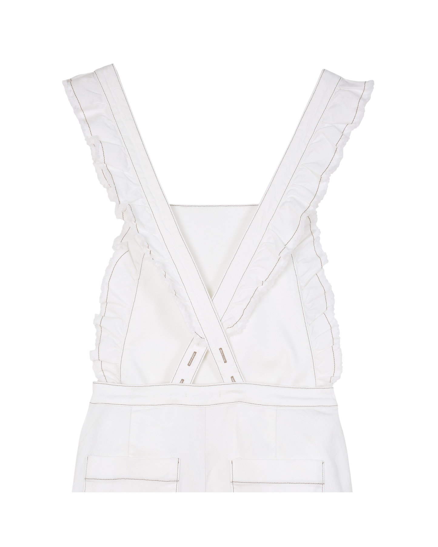Salopette volantée écru