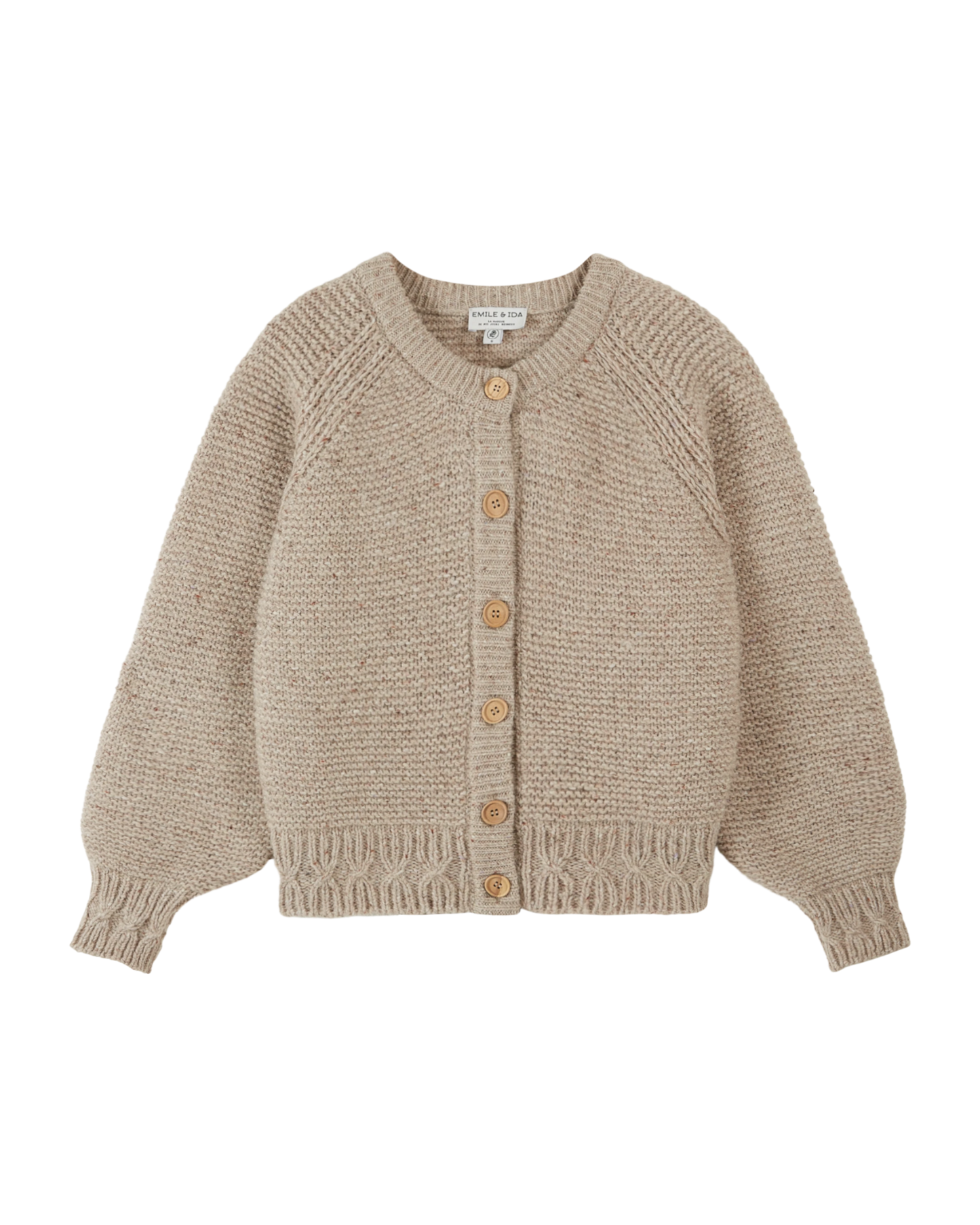 Cardigan en laine argile