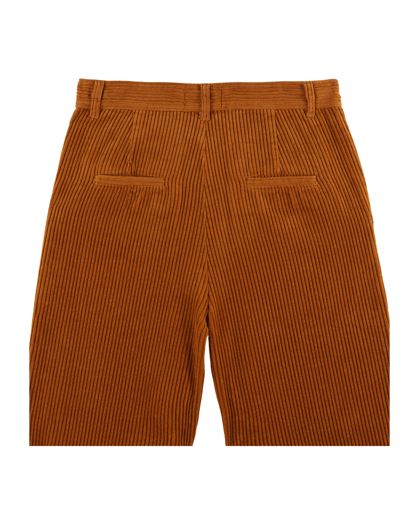 Pantalon wide velours orange brun