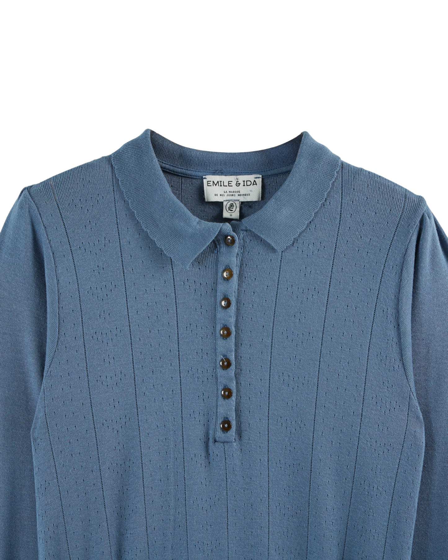 Polo coton modal bleu