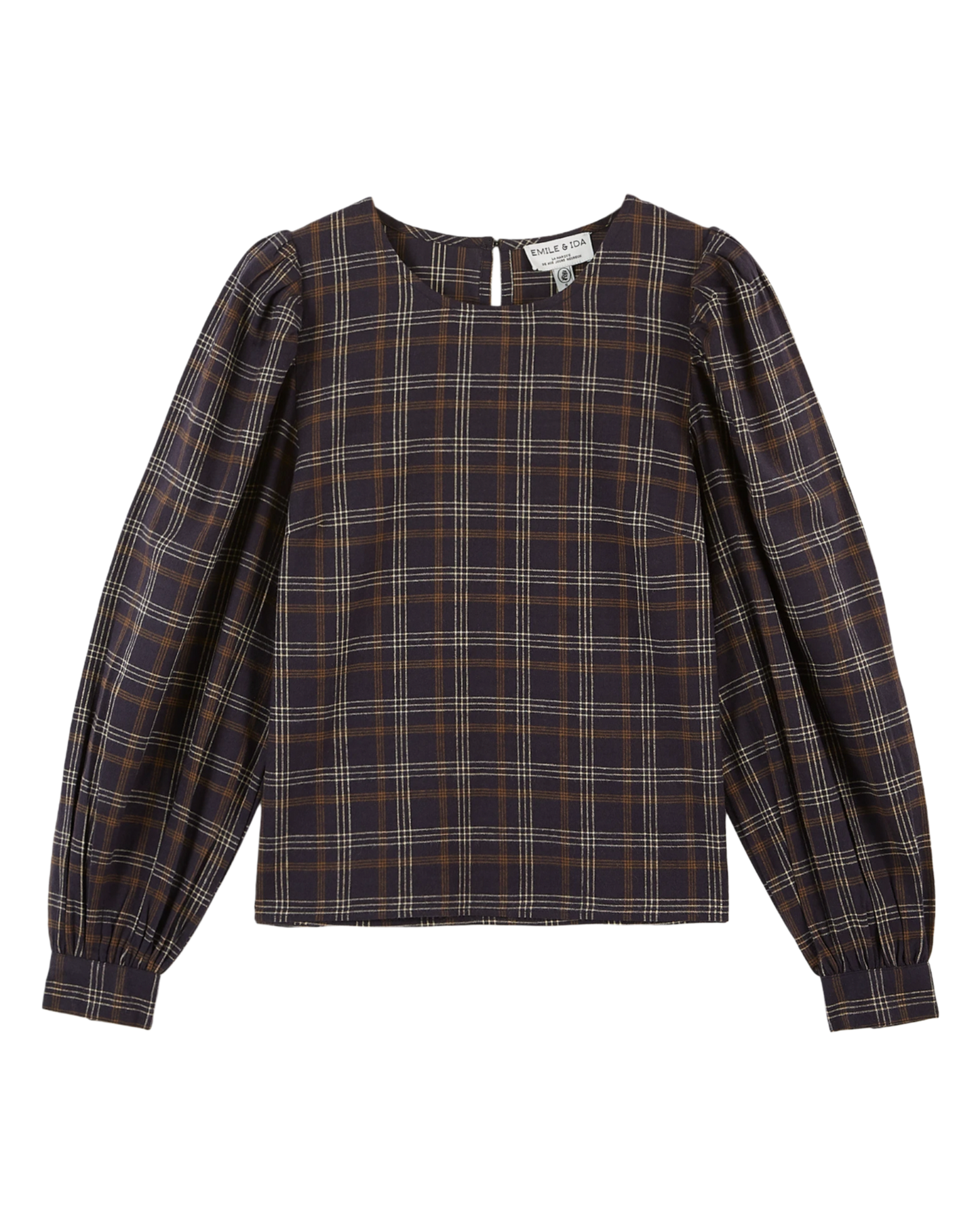Blouse carreaux gavin bitume