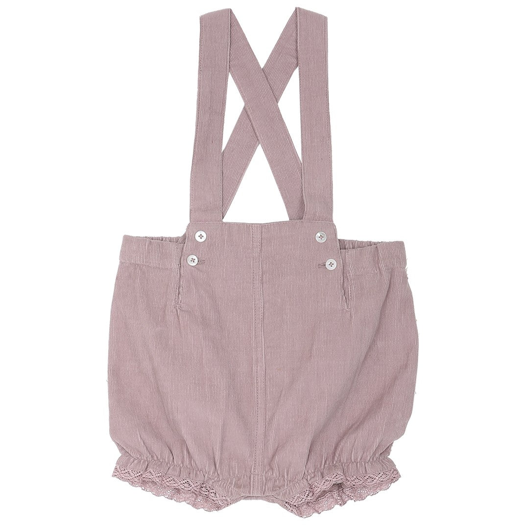 bloomer bebe a bretelles en velours côtele violet
