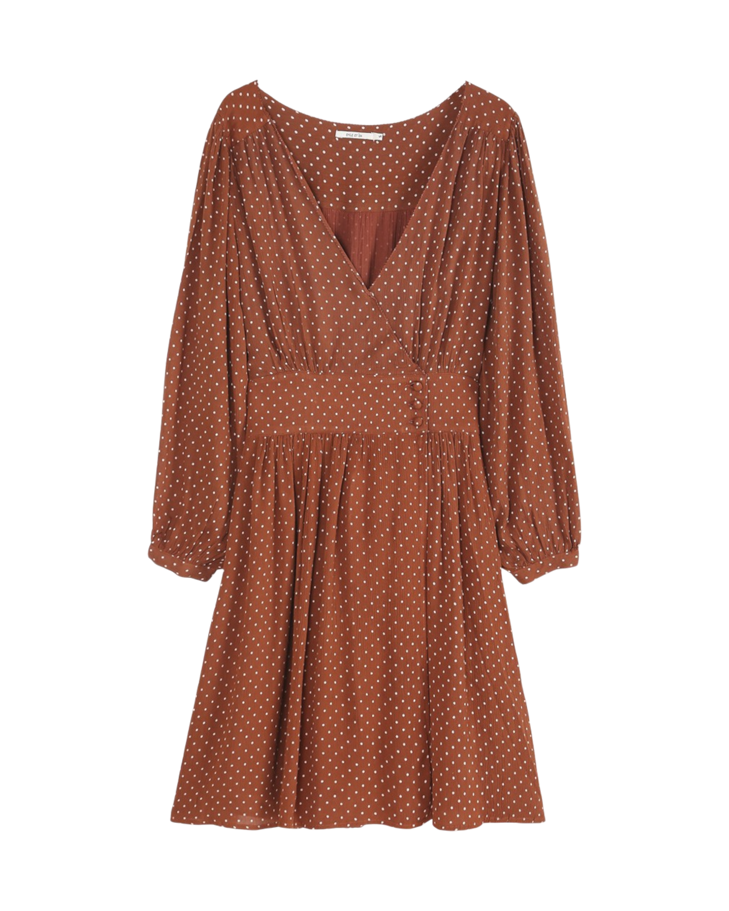 robe portefeuille viscose pois auburn