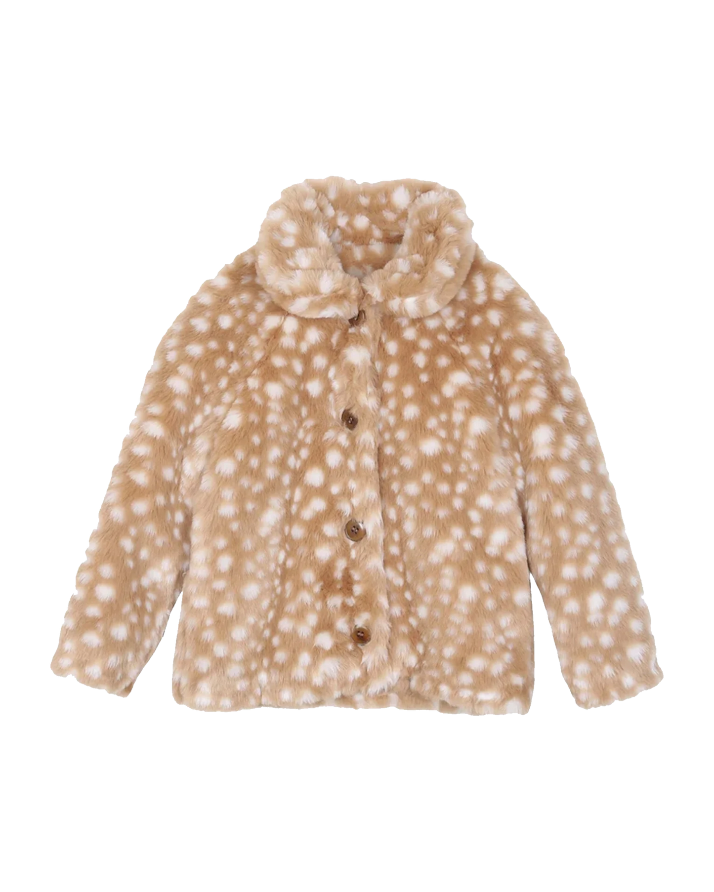 Manteau fausse fourrure marron