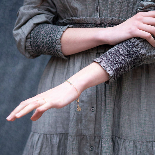 Robe coton mini carreaux gris