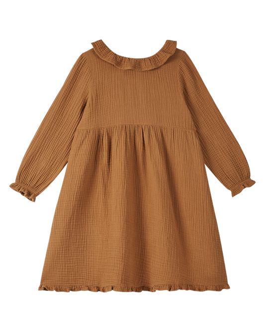 Robe gaze de coton noix